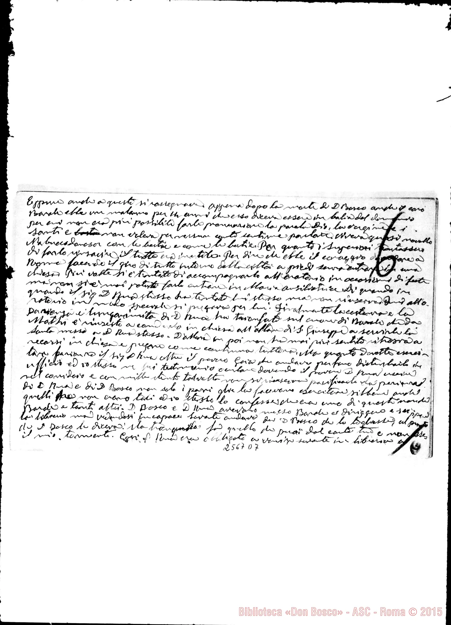 Fotogramma D 7 — Cronache dell'Oratorio. Fogli staccati. Ms.