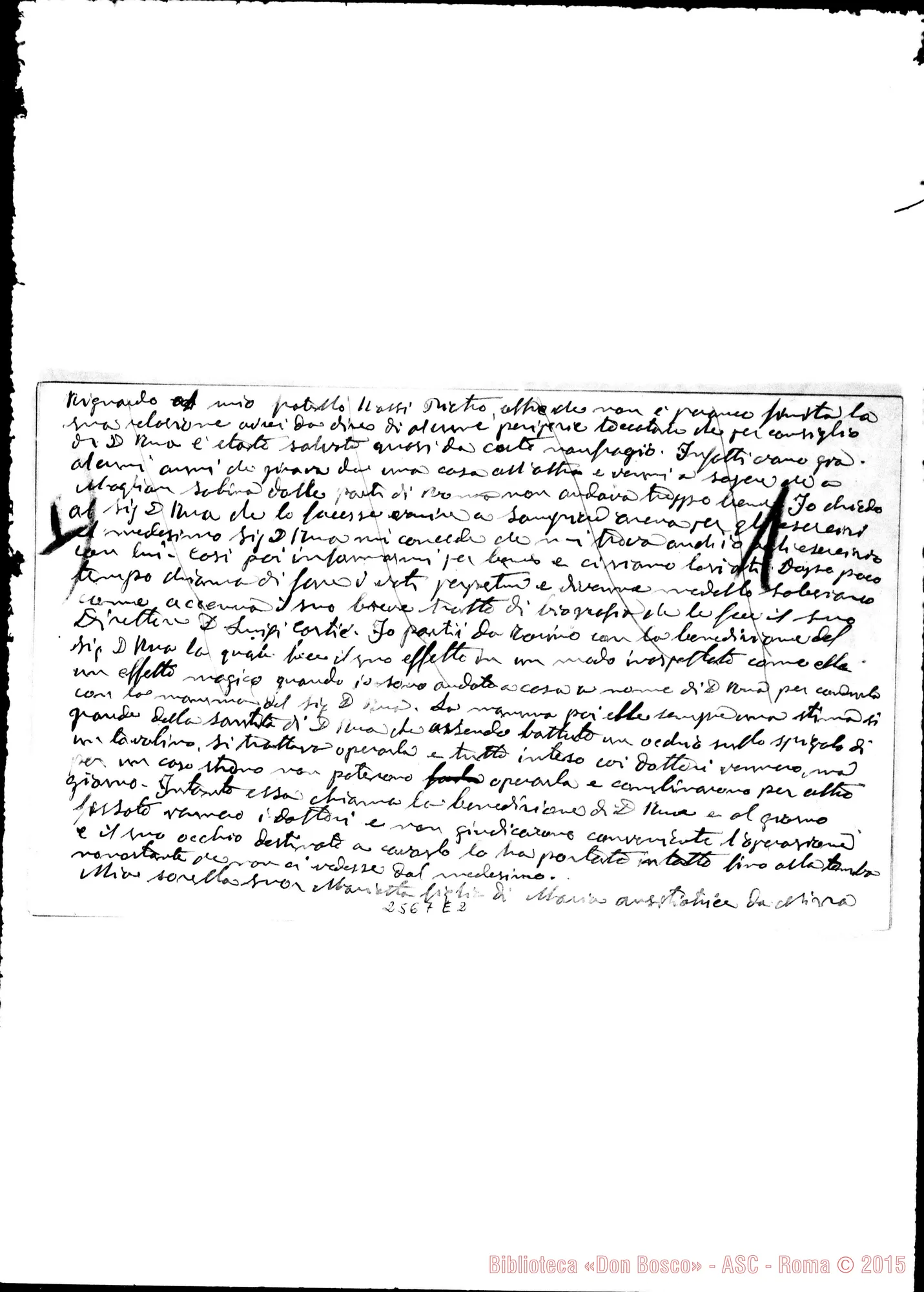 Fotogramma E 2 — Cronache dell'Oratorio. Fogli staccati. Ms.