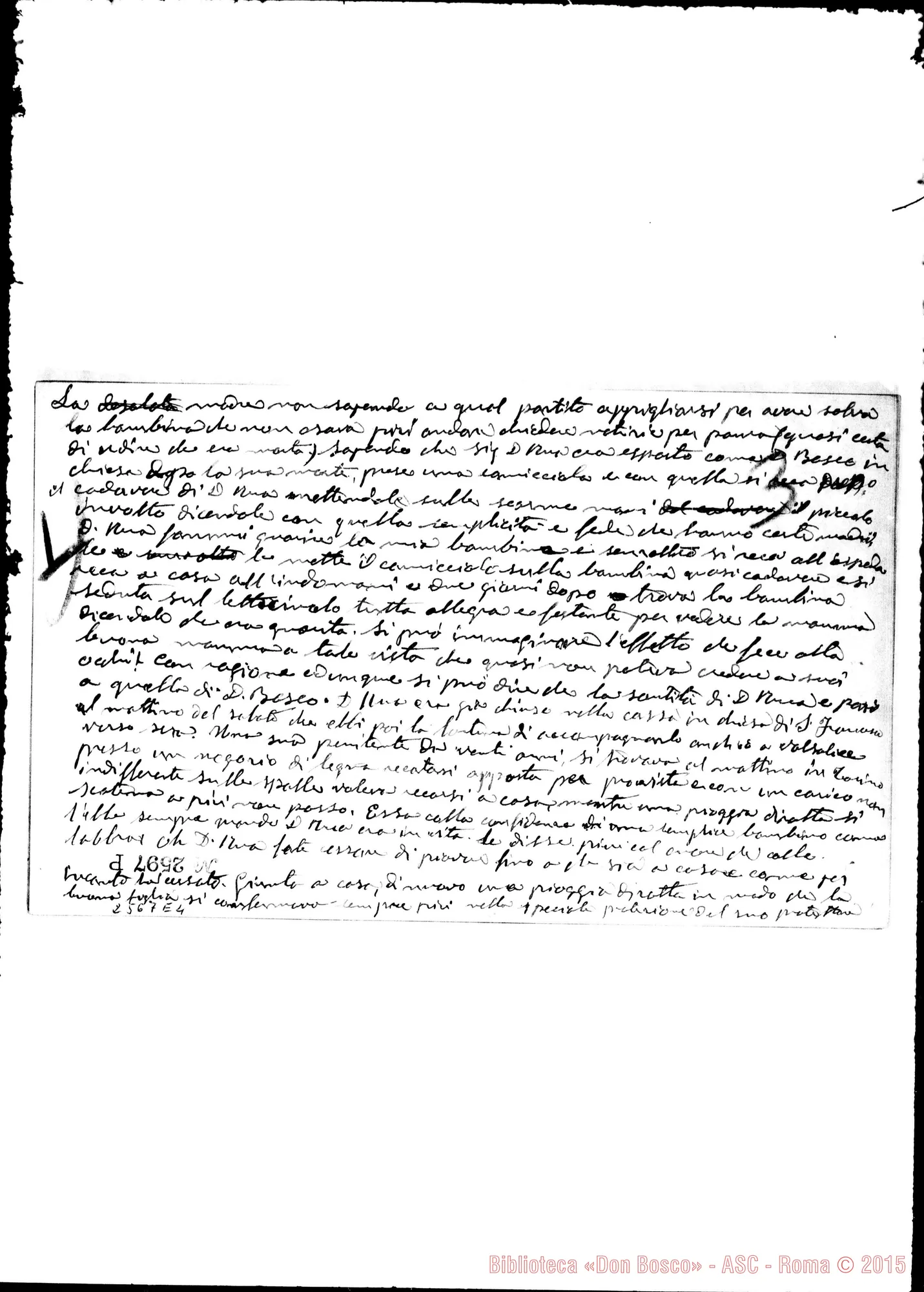 Fotogramma E 4 — Cronache dell'Oratorio. Fogli staccati. Ms.