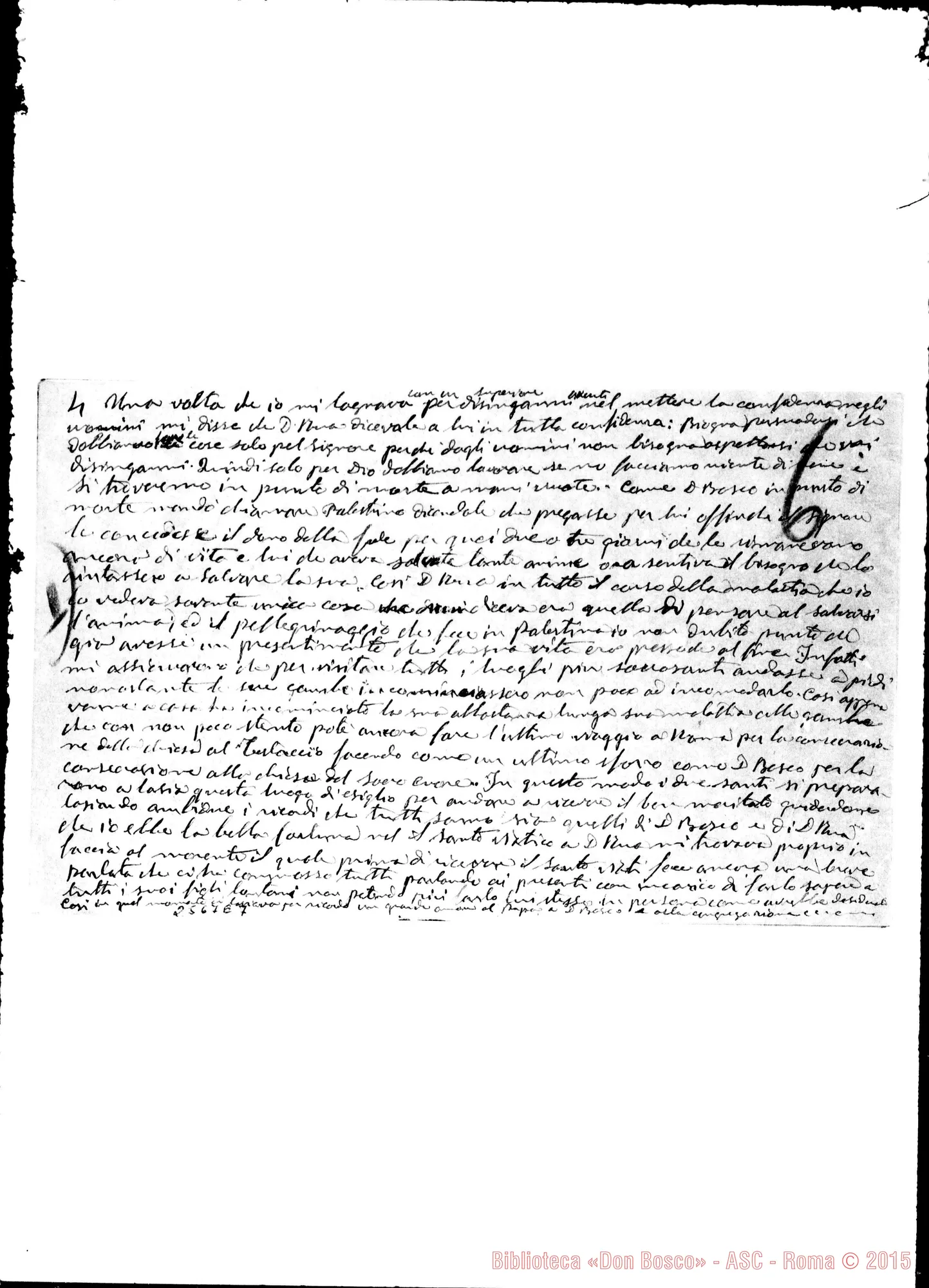 Fotogramma E 7 — Cronache dell'Oratorio. Fogli staccati. Ms.
