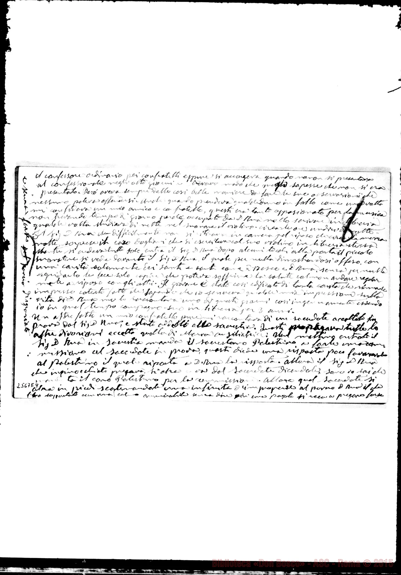Fotogramma E 9 — Cronache dell'Oratorio. Fogli staccati. Ms.