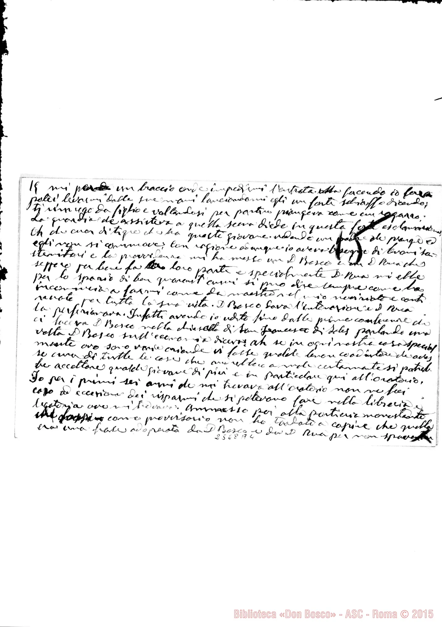 Fotogramma A 4 — Cronache dell'Oratorio. Fogli staccati. Ms.