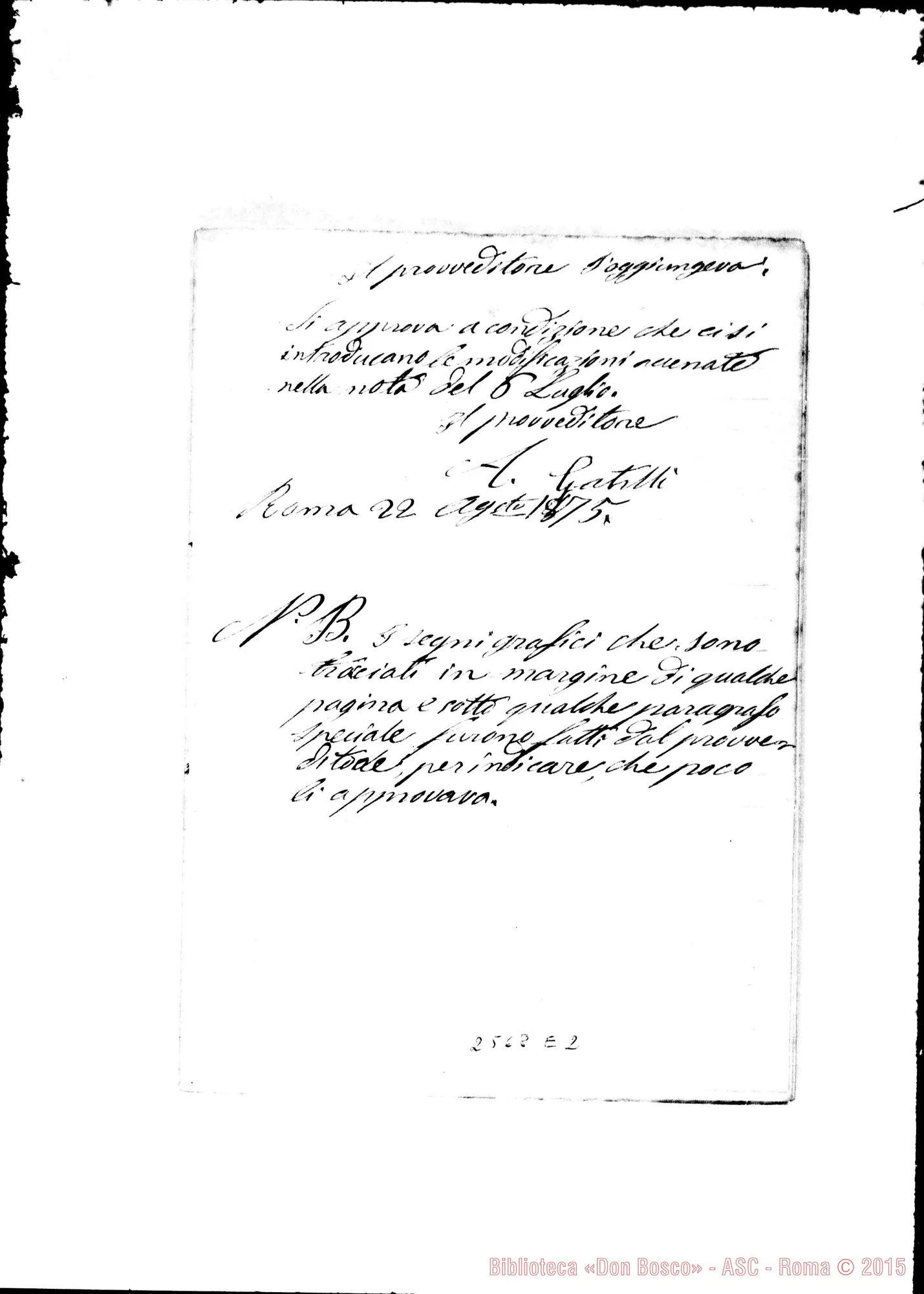 Fotogramma E 2 — «Regolamento per le Scuole». 30-05-1875