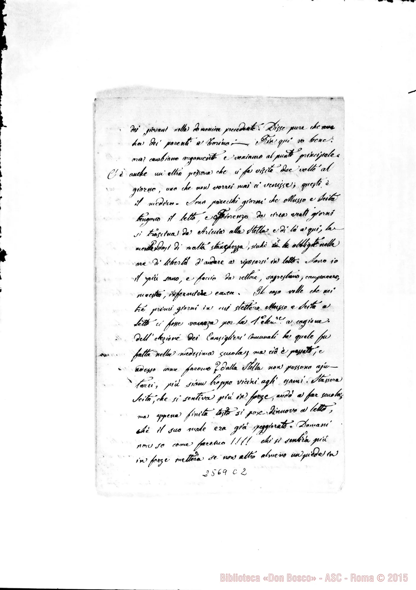 Fotogramma C 2 — D. Montiglio Carlo - D. Bosco. Ariccia, 23-07-1877. Autogr. Bosco