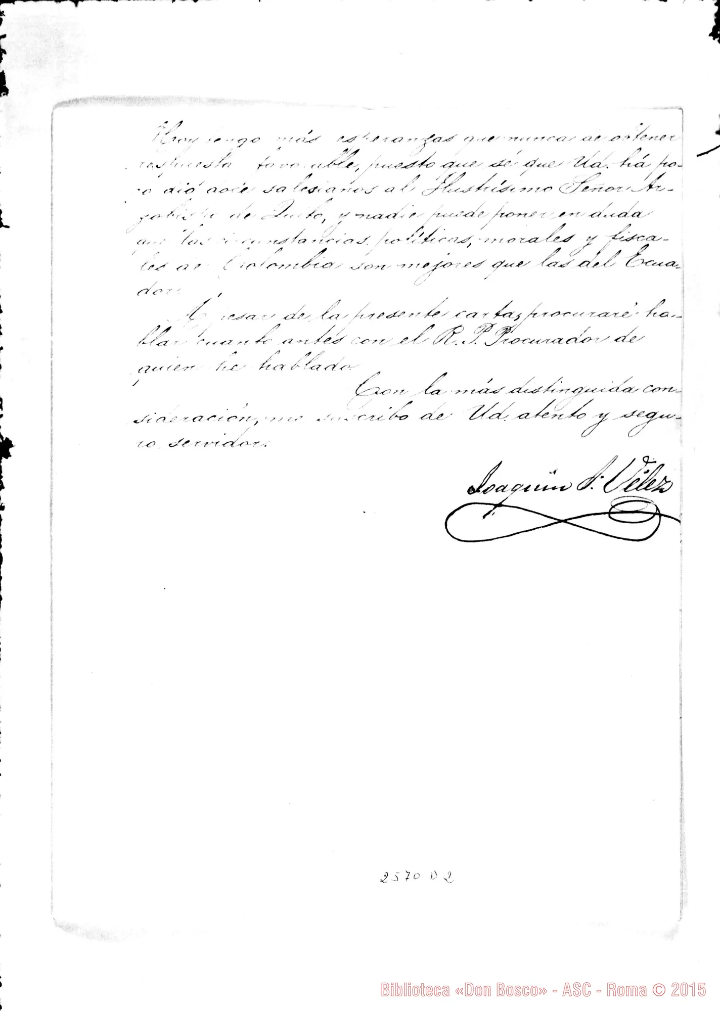 Fotogramma D 2 — Vélez Joaquín - Bosco. Roma, 11-07-1887
