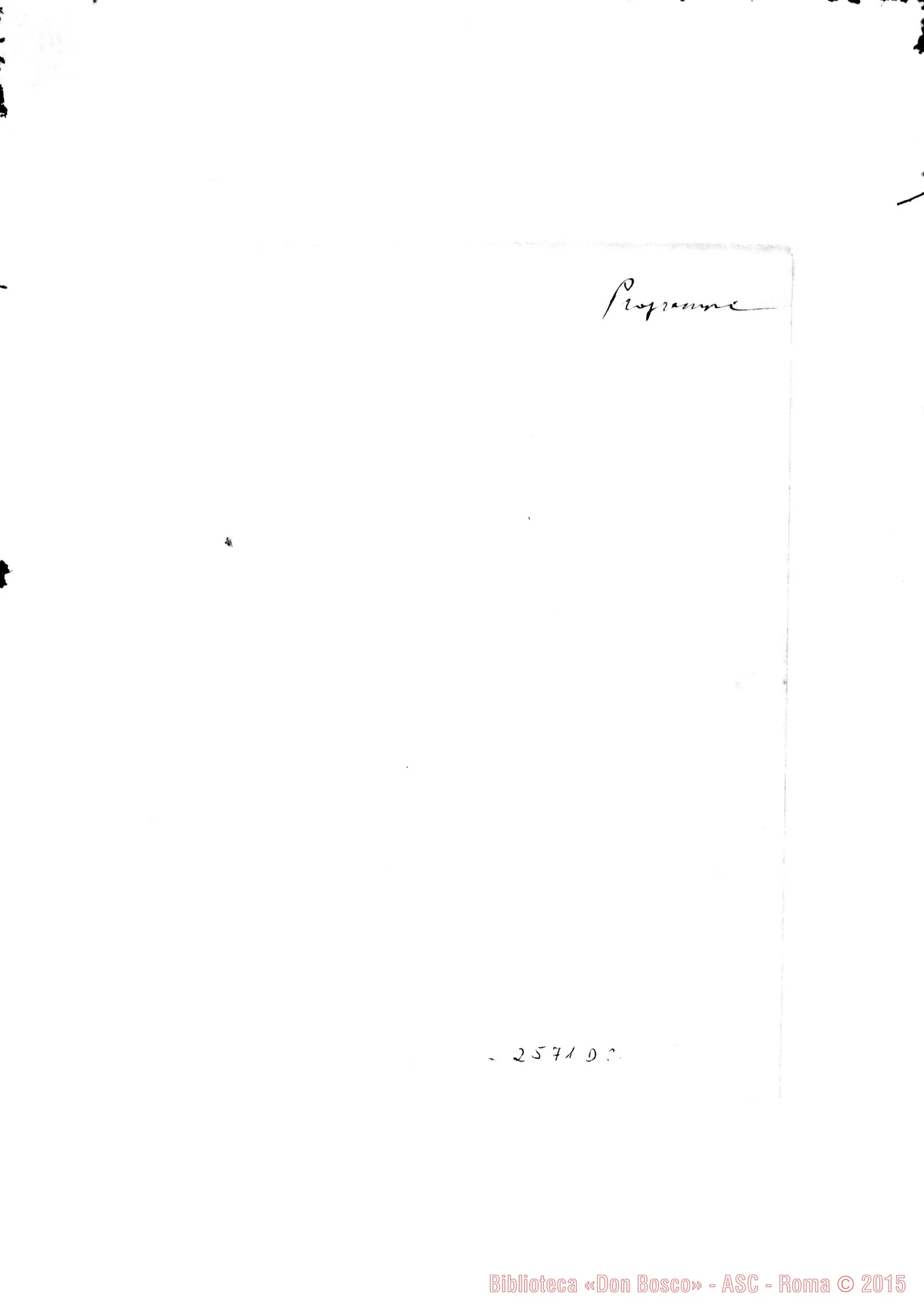 Fotogramma D 2 — Teobaldi - Rev.mo Signore. Torino, 7-08-1869. Autogr. Rua