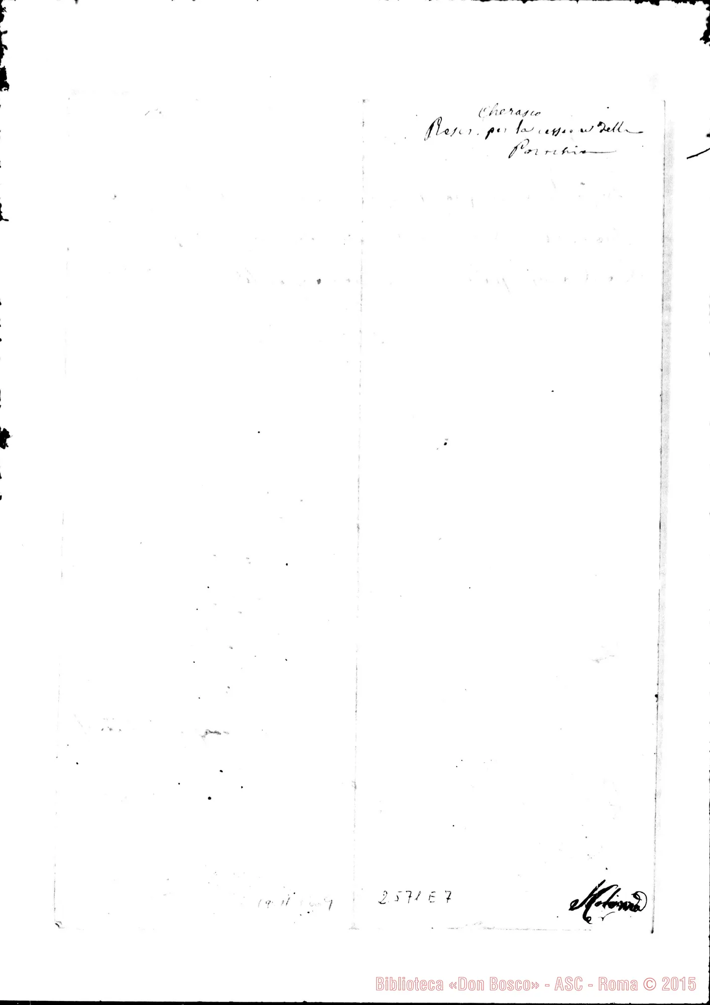Fotogramma E 7 — Quaglia, Card. - Beatissimo Padre, per petizione di D. Bosco