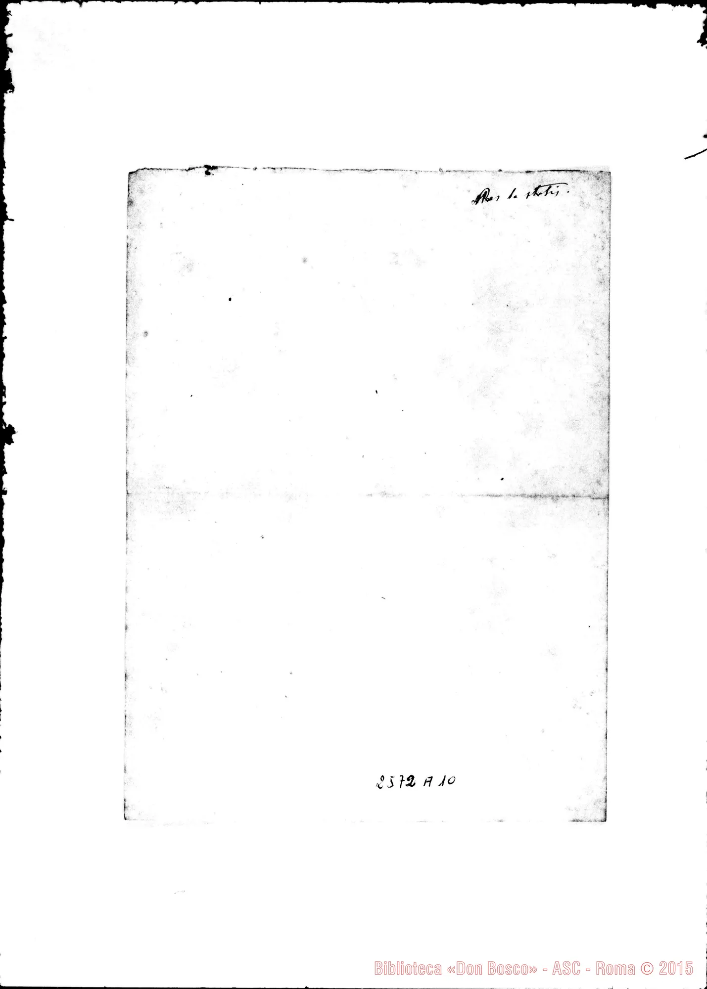 Fotogramma A 10 — Ministero della Istruzione Pubblica. Circolare. 25-11-1869. Autogr. Rua