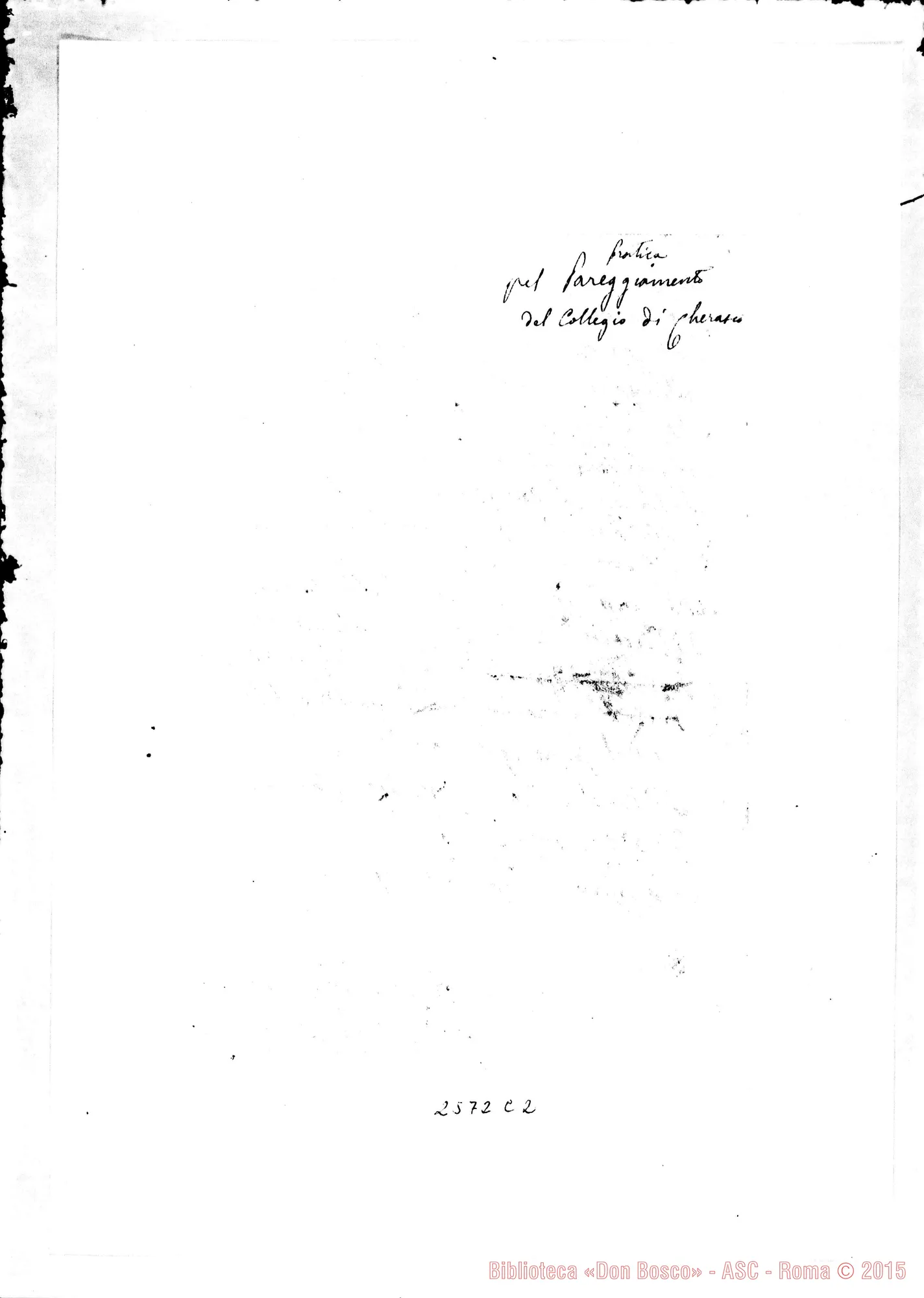 Fotogramma C 2 — D. Bosco - Sindaco. Minuta ms. autogr. Bosco, 25-05-1870, con autogr. Rua