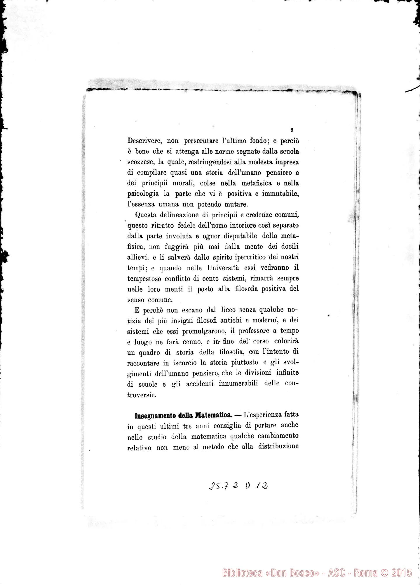 Fotogramma D 12 — Ministero Pubbl.Istruz.: Circolare. Stampato. 1-11-1870. Autogr. Rua