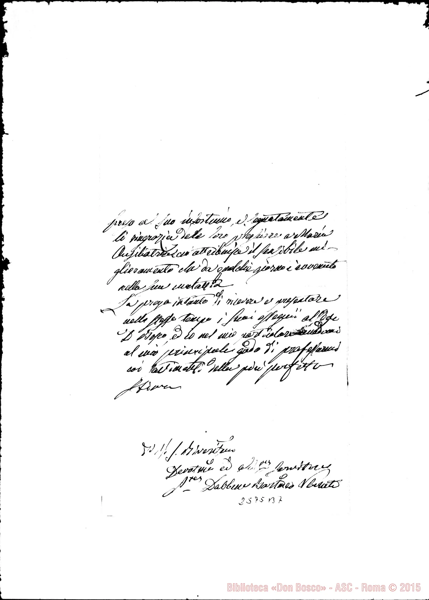 Fotogramma B 7 — Lettera da Cherasco
