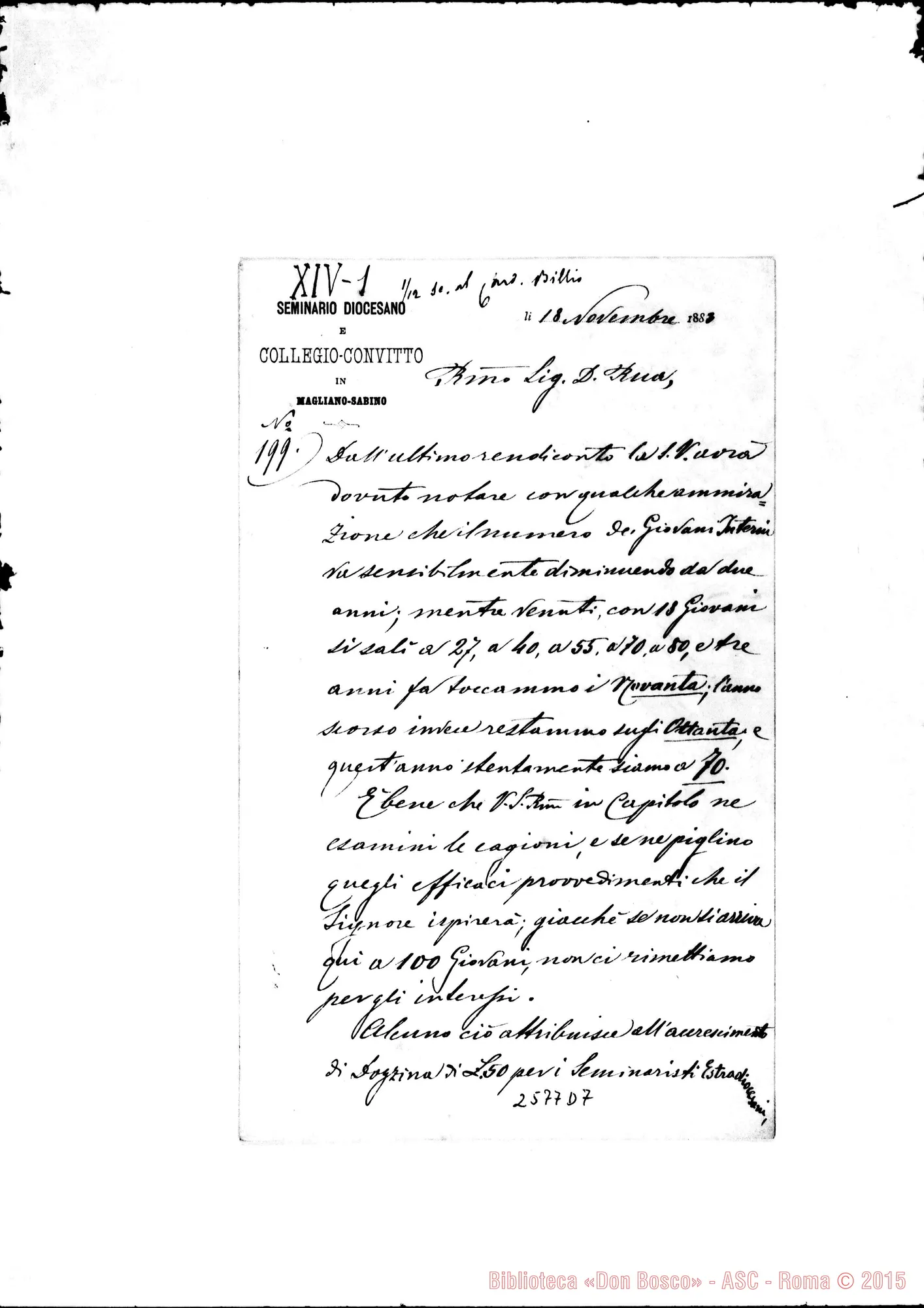 Fotogramma D 7 — Daghero Giuseppe, SDB - D. Rua. Magliano Sabina, 18-11-1883. Autogr. Rua