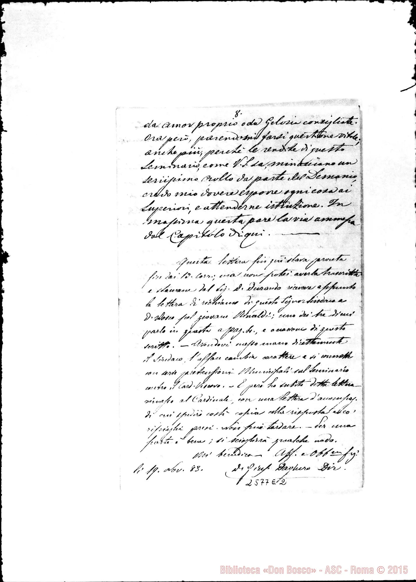 Fotogramma E 2 — Daghero Giuseppe, SDB - D. Rua. Magliano Sabina, 18-11-1883. Autogr. Rua