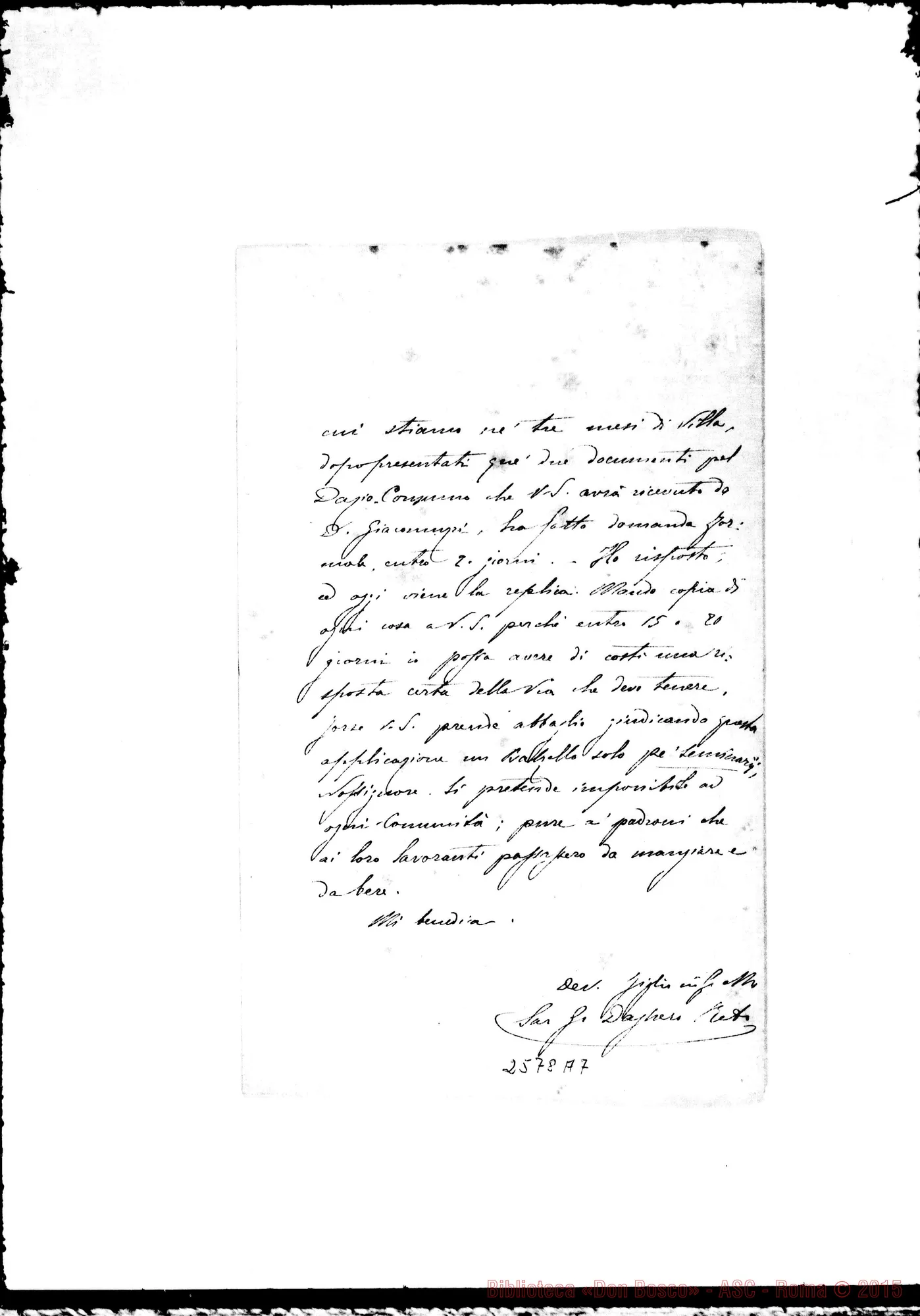 Fotogramma A 7 — Daghero Giuseppe - D. Rua. Magliano Sabina, 21-07-1884. Autogr. Rua