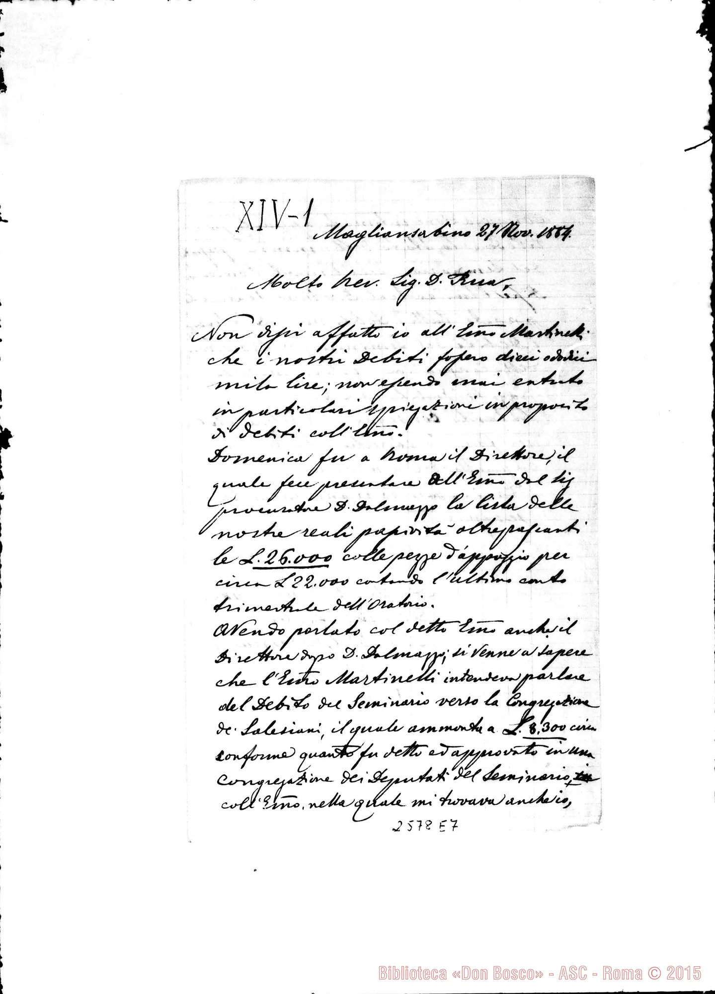 Fotogramma E 7 — Giacomuzzi Biagio, SDB - D. Rua. Magliano Sabina, 27-11-1884