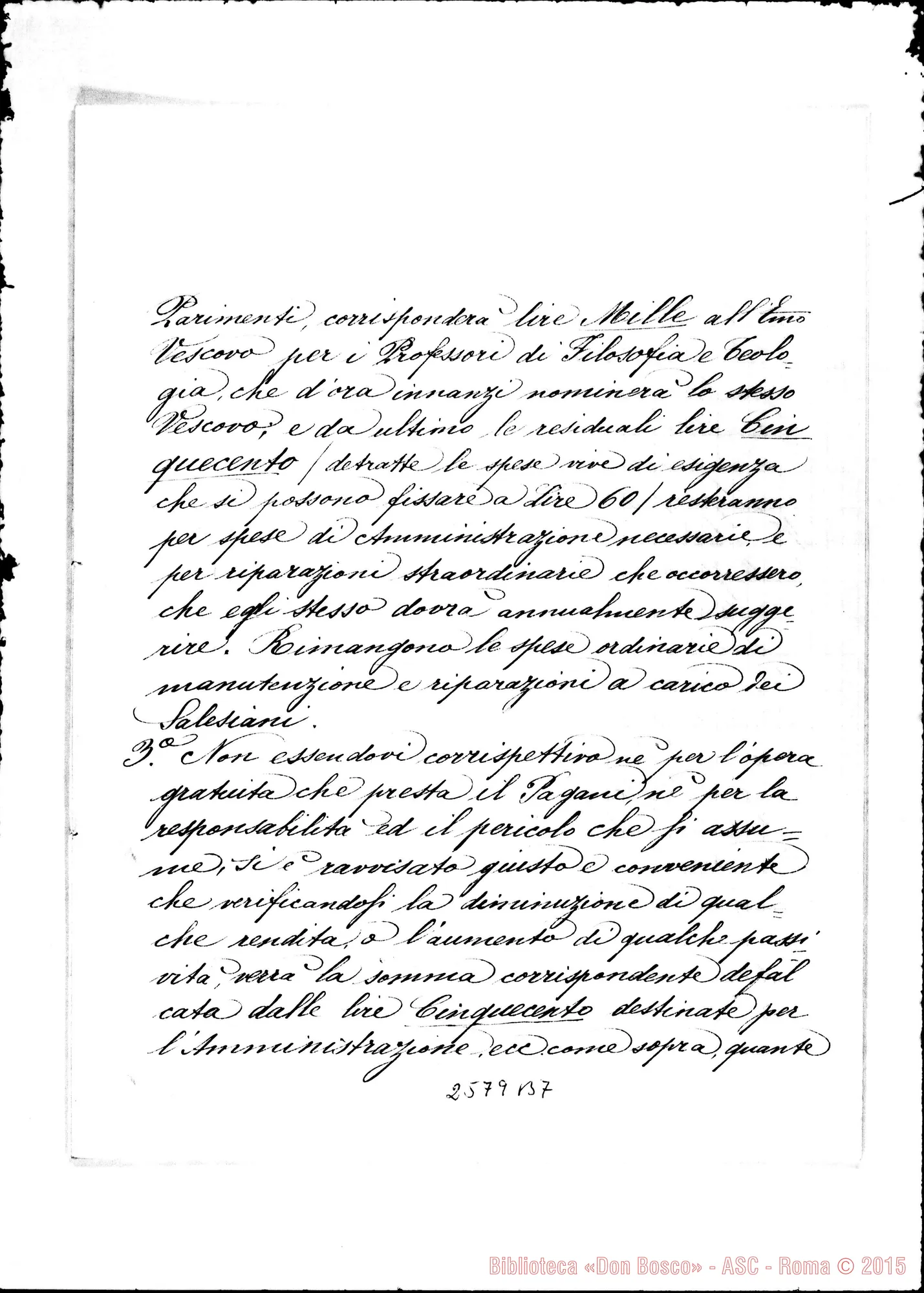 Fotogramma B 7 — Altra stesura del documento precedente
