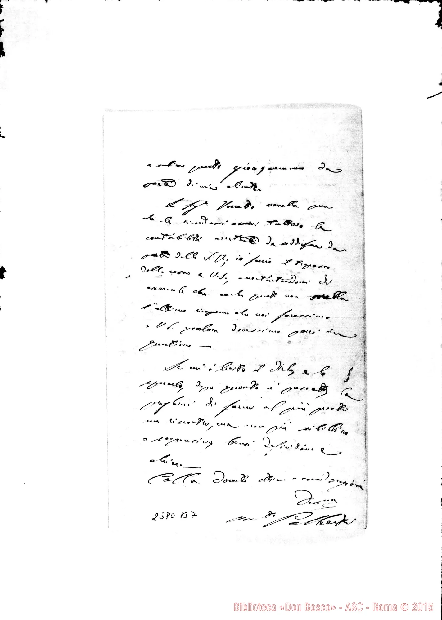 Fotogramma B 7 — Palberti Romualdo, Avv. - D. Rua. Torino, 10-04-1878. Autogr. Rua