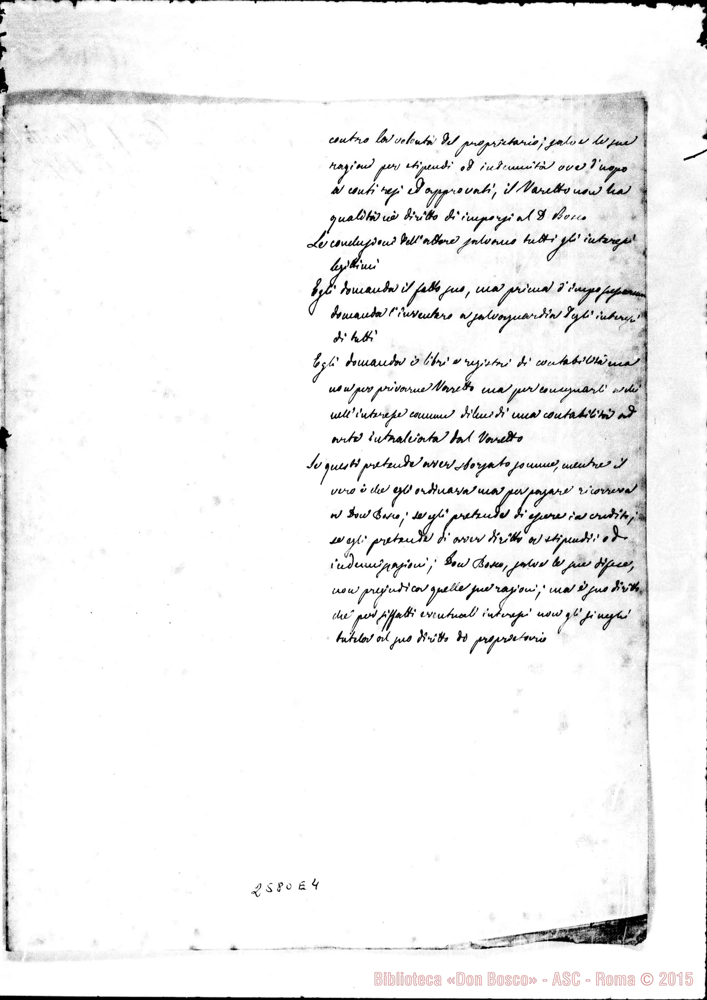 Fotogramma E 4 — Tribunale di Commercio di Torino. Ms.