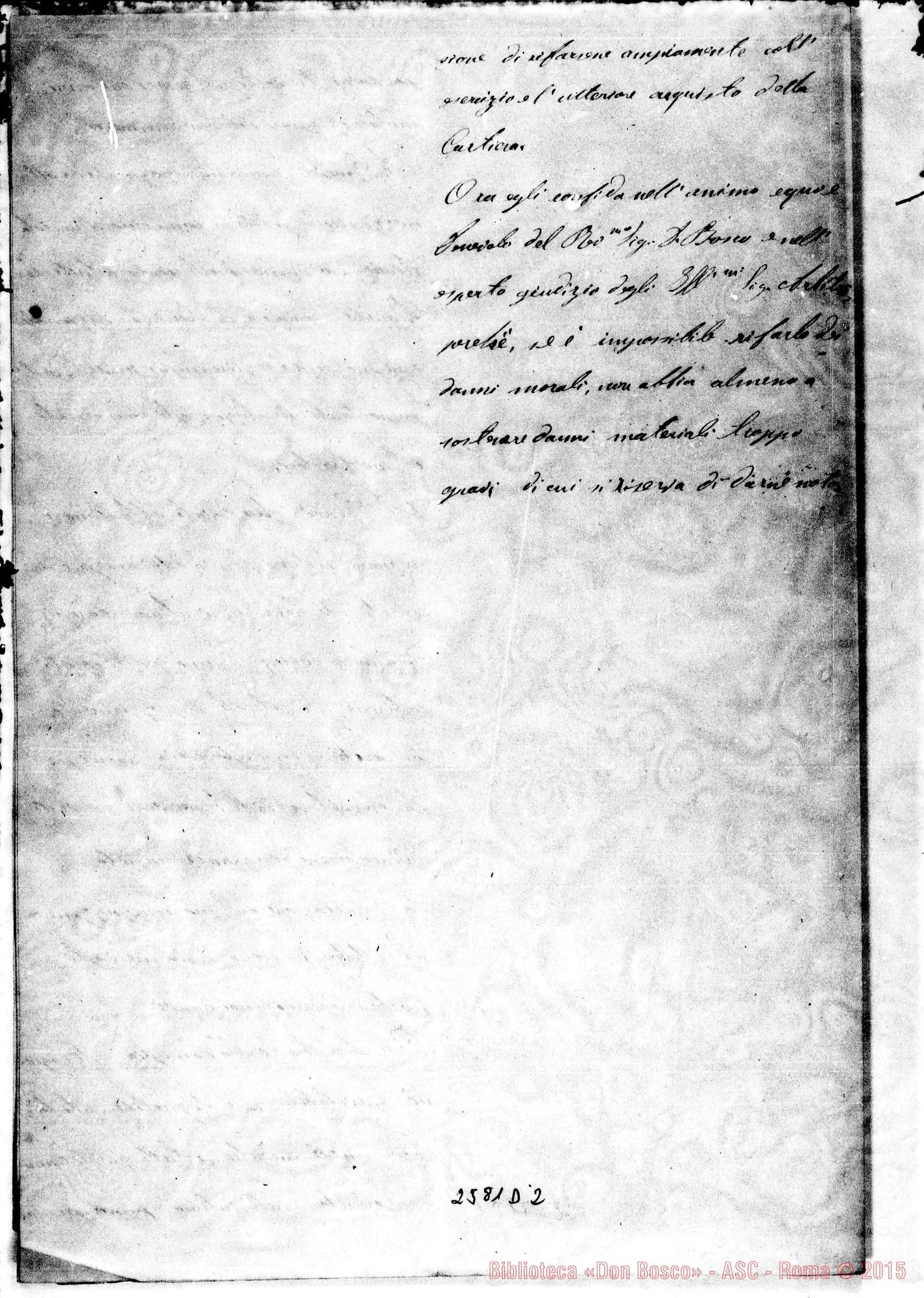 Fotogramma D 2 — Memoria per i Signori Arbitri. Ms. con correz. E aggiunte autogr. Rua