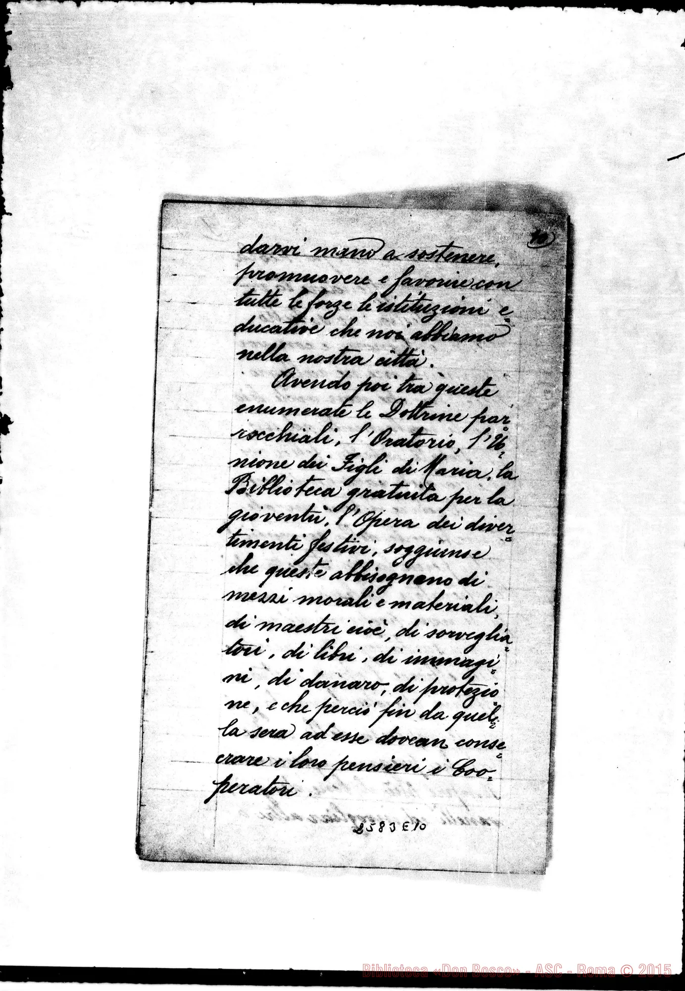 Fotogramma E 10 — Prima Conferenza ai Cooperatori di Modena: 25-03-1879