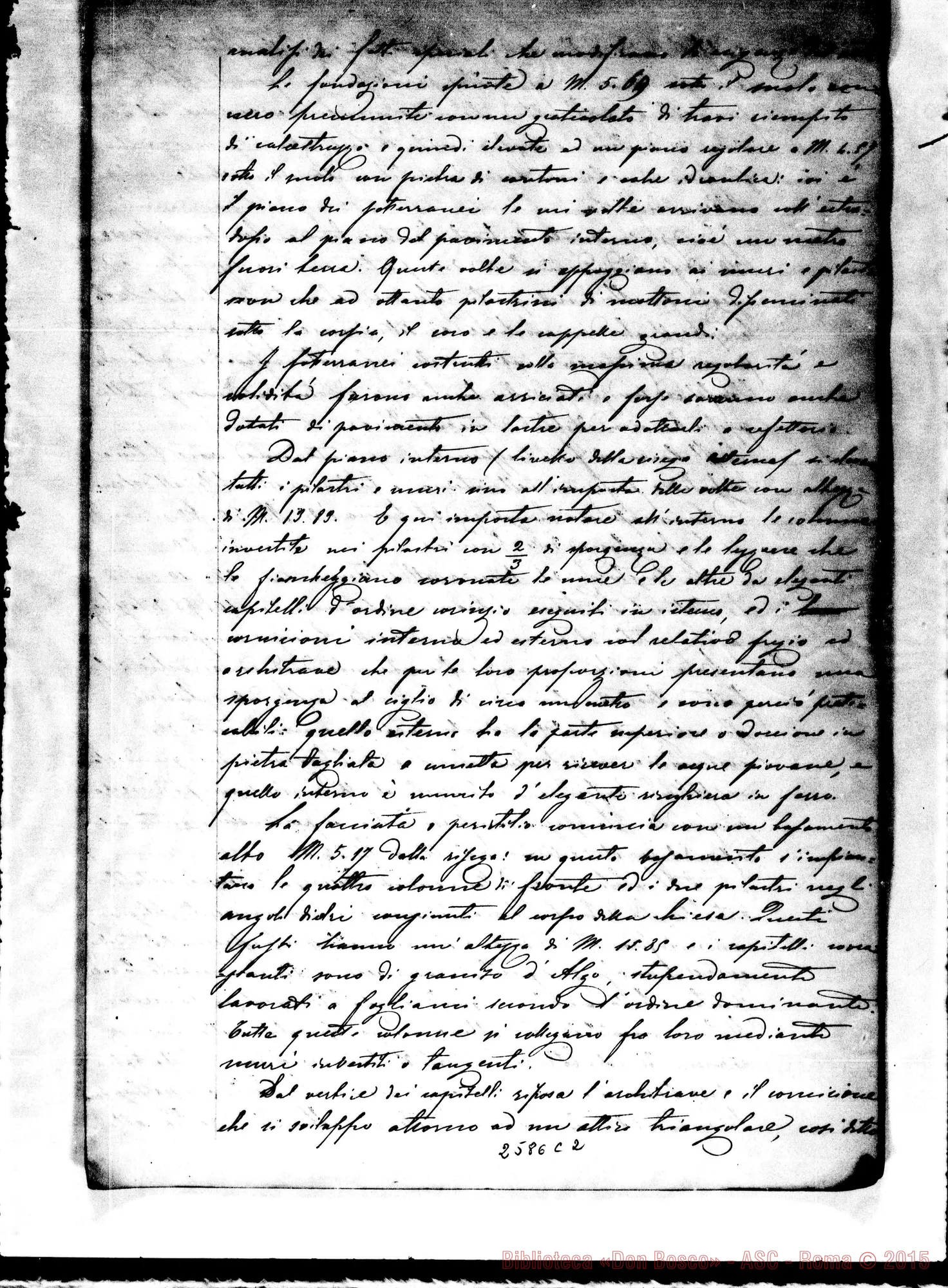 Fotogramma C 2 — Balegno: Relazione tecnica intorno alla chiesa eretta in Valdocco