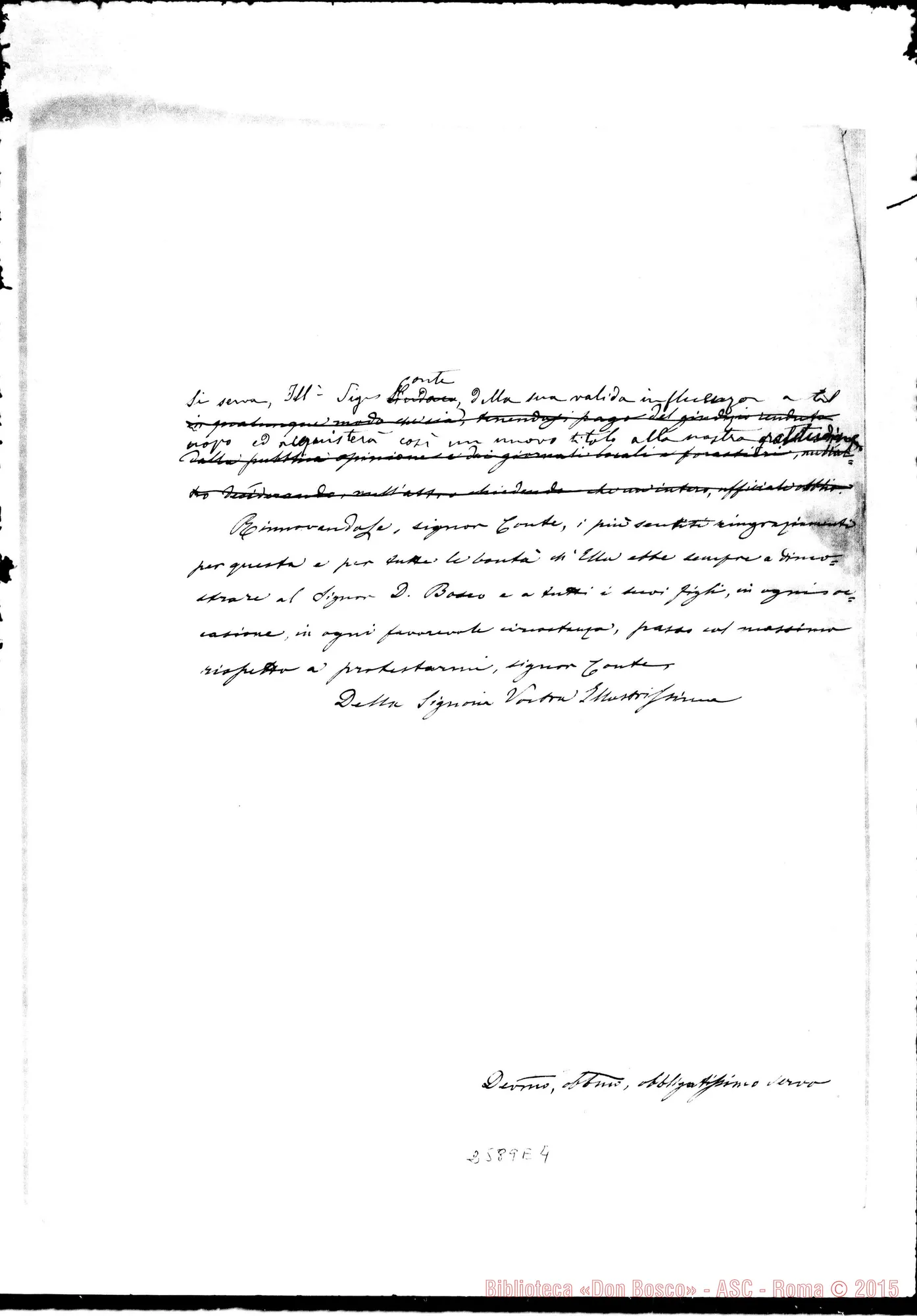 Fotogramma E 4 — Minuta di lettera con correz. autogr. Rua al Sindaco di Torino