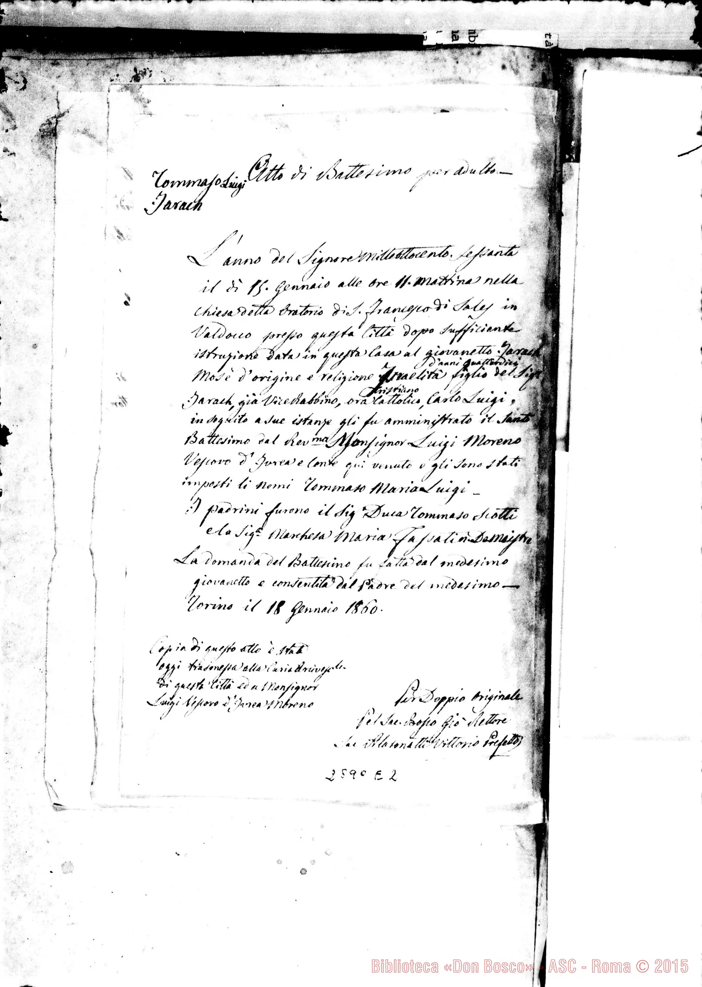 Fotogramma E 2 — Altri atti di Battesimo di giovani adulti