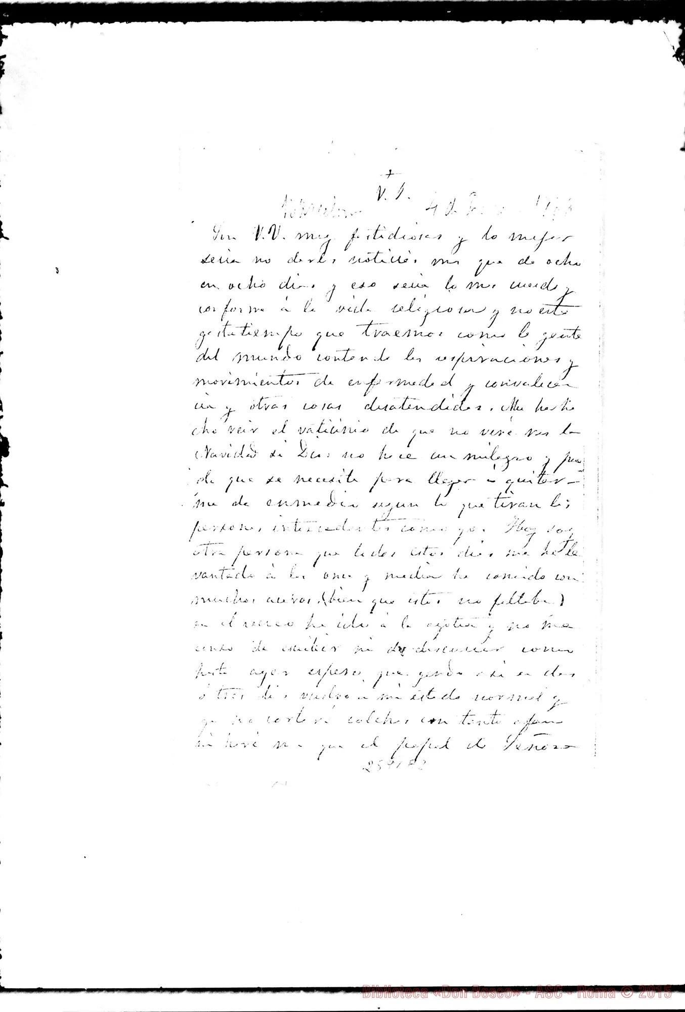 Fotogramma A 2 — Lopez Vicuna Vicenta, fondatrice: annunzia morte di D. Bosco. 4-02-1888