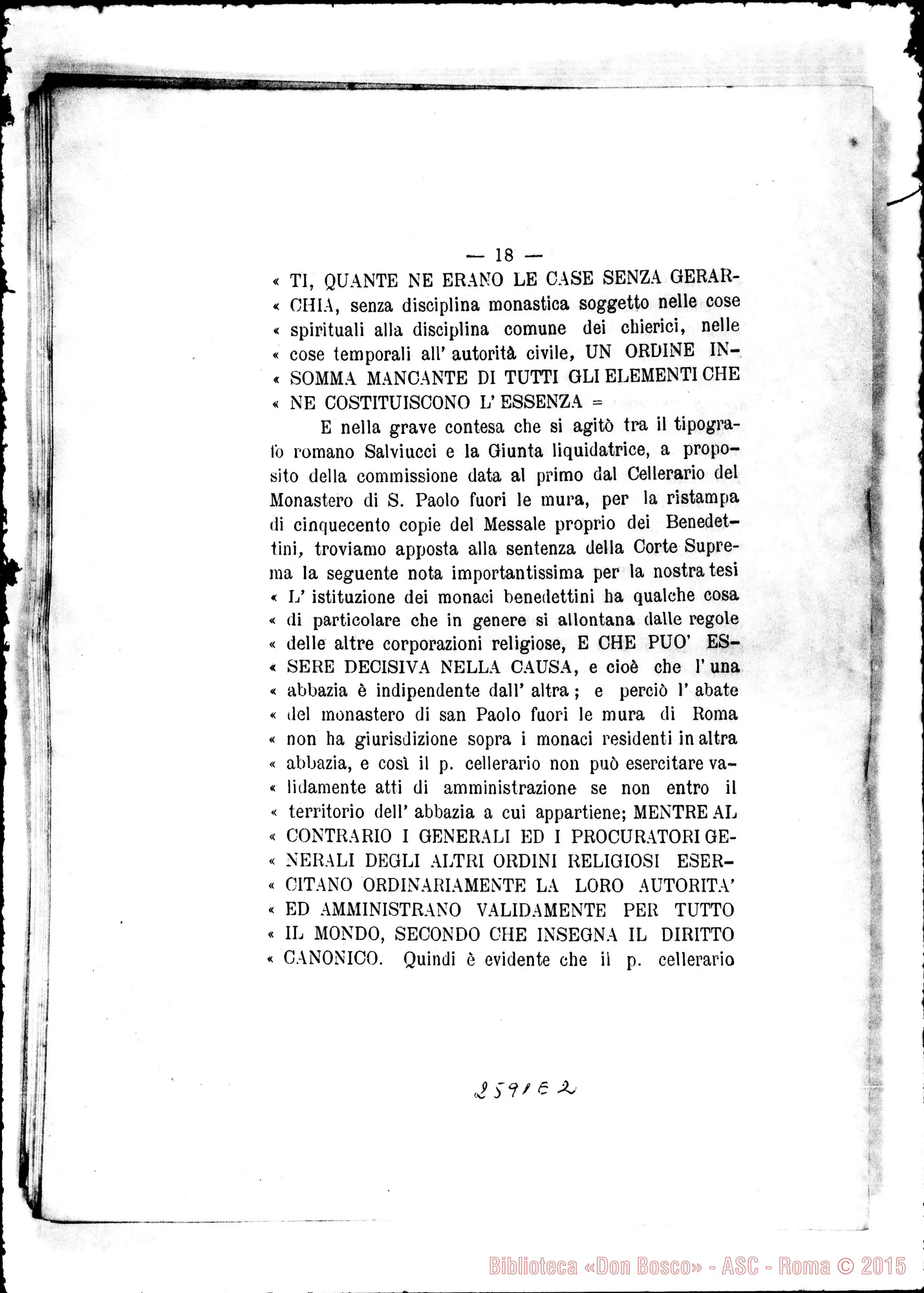 Fotogramma E 2 — Tribunale Civile di Roma nella vertenza. Stampato