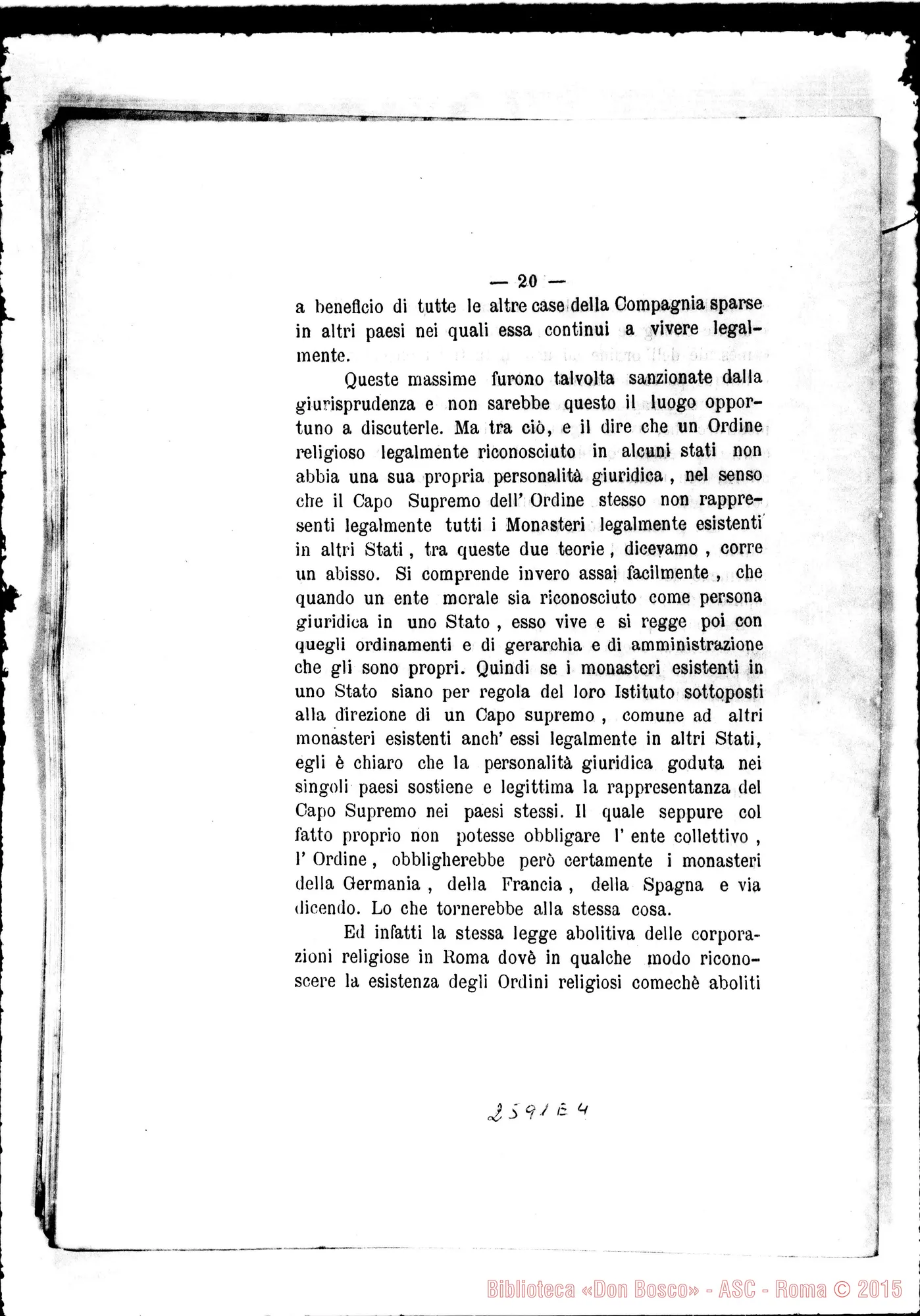 Fotogramma E 4 — Tribunale Civile di Roma nella vertenza. Stampato