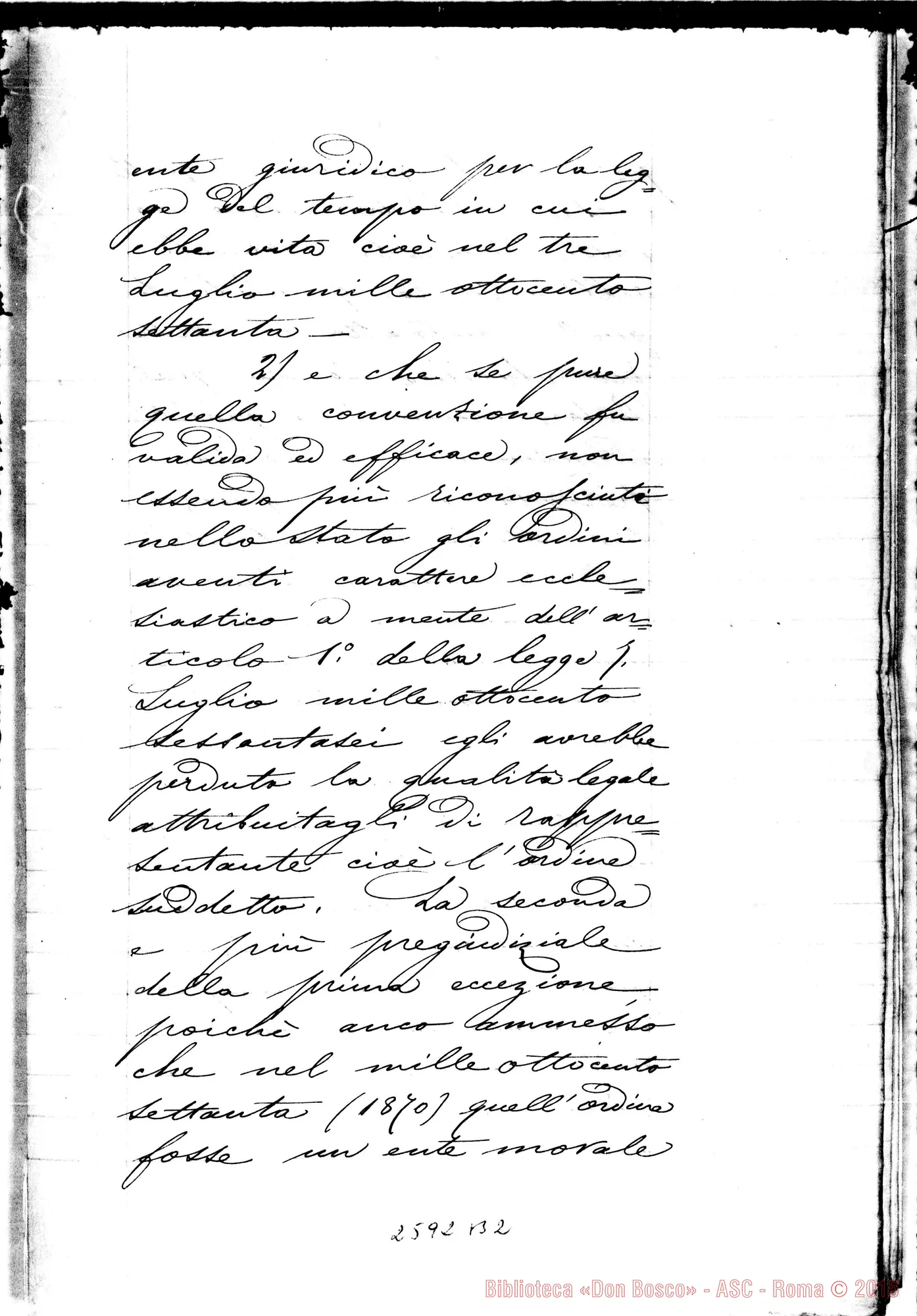 Fotogramma B 2 — Sentenza del Tribunale. Ms.