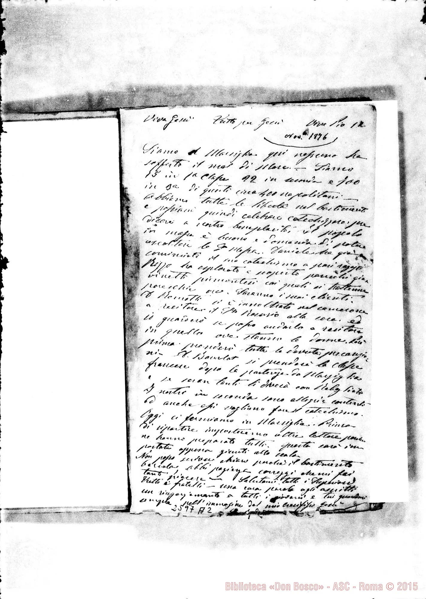 Fotogramma A 2 — Bodrato- Marsiglia, -11-1876