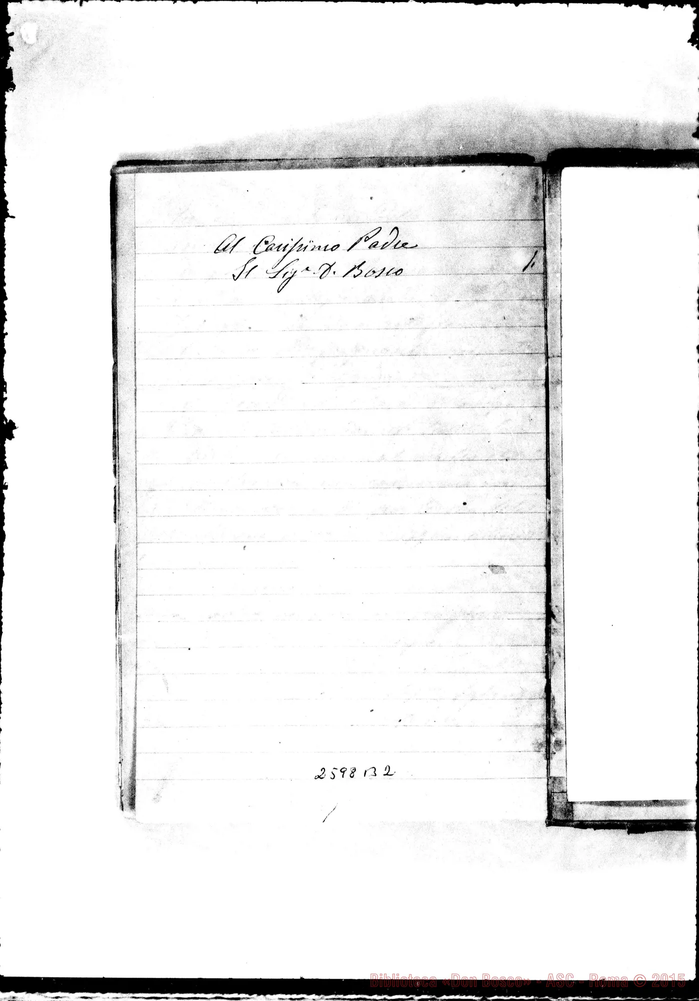 Fotogramma B 2 — Bodrato - D. Bosco. Buenos Aires, 4-03-1877. Autogr. Bosco