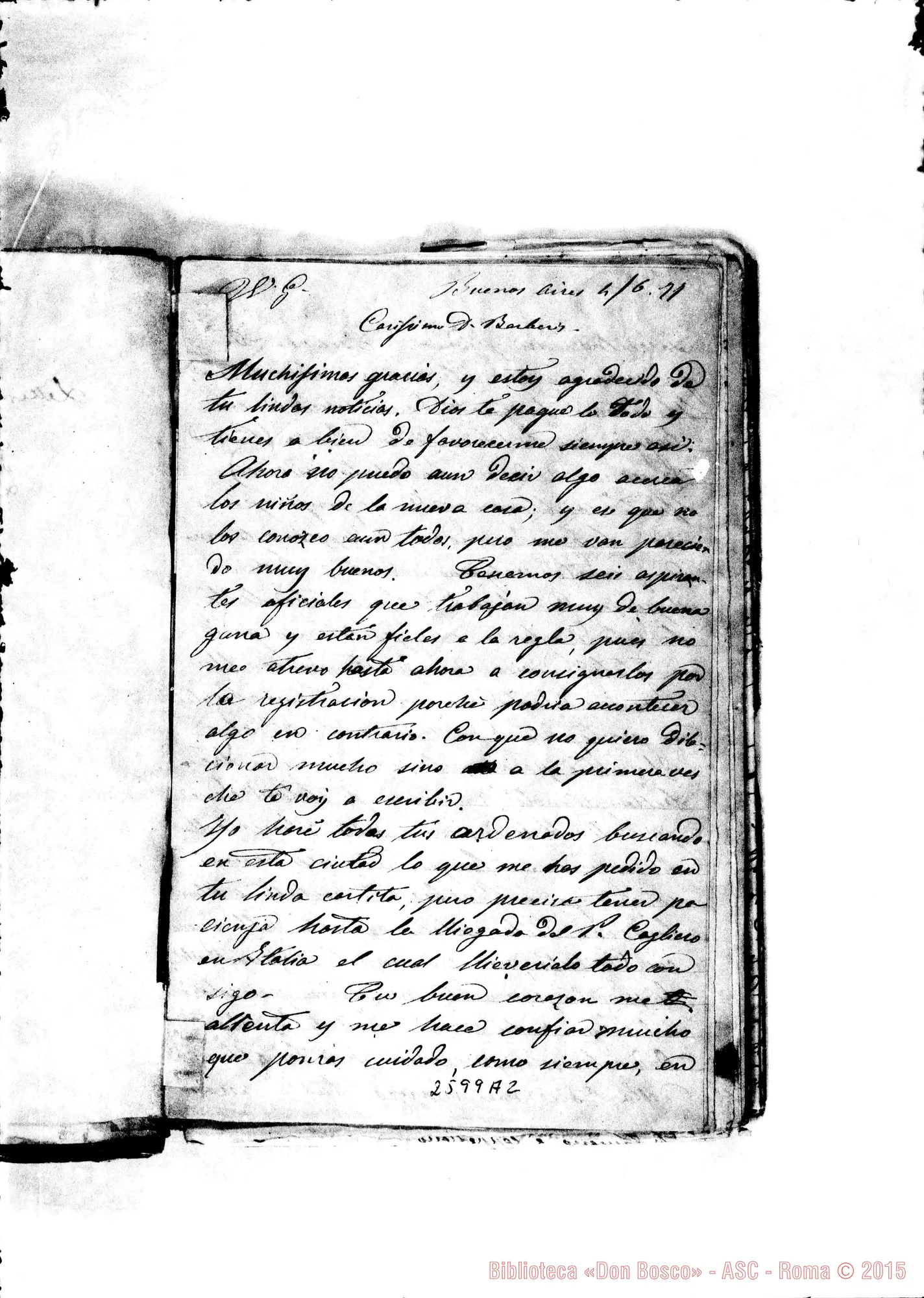 Fotogramma A 2 — Bodrato - Barberis. Buenos Aires, 4-06-1877