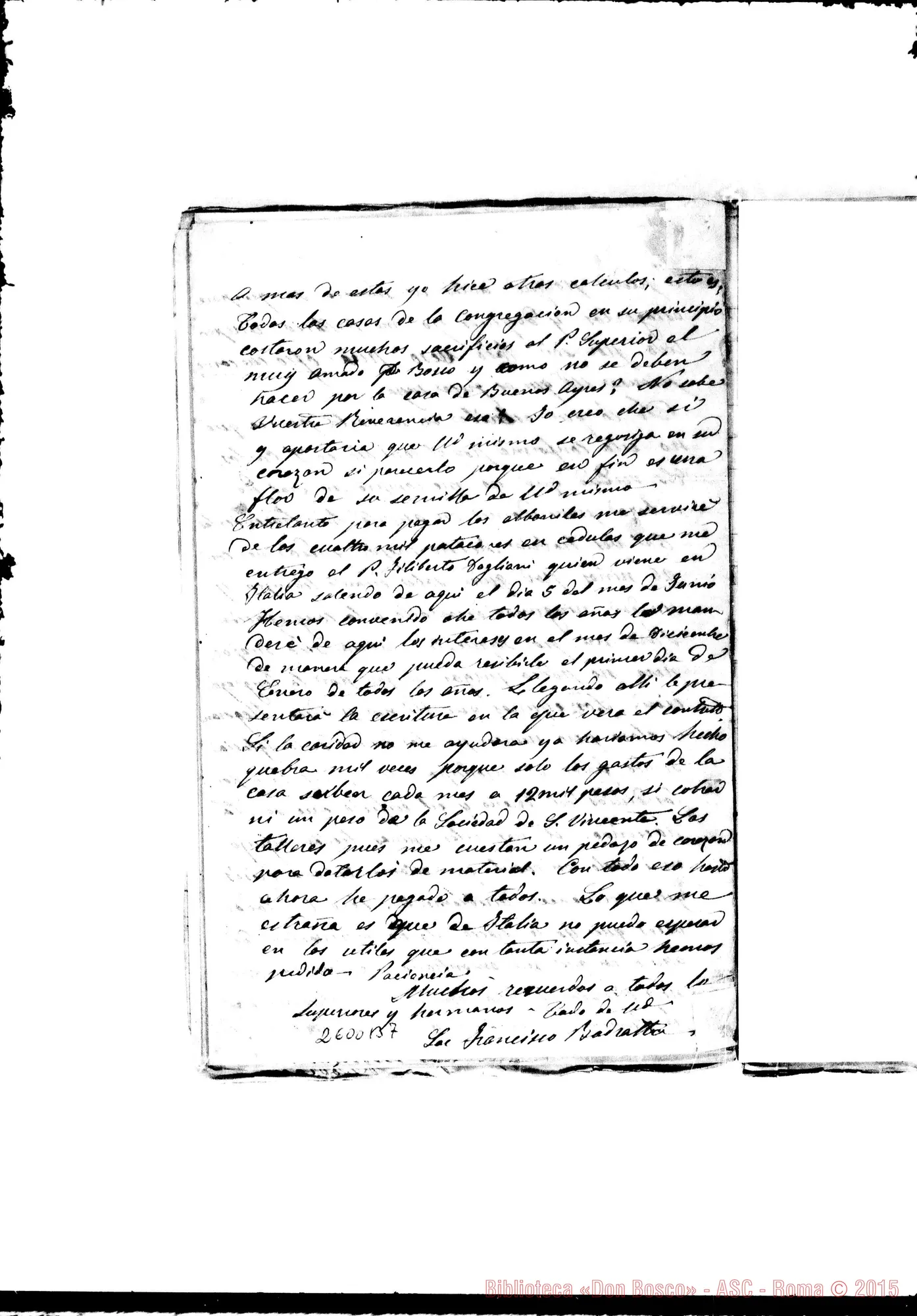 Fotogramma B 7 — Bodrato - Cagliero. Buenos Aires, 19-05-1878