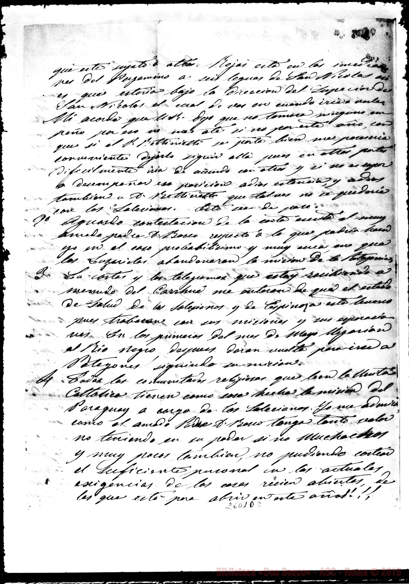 Fotogramma D 2 — Bodrato - Cagliero. Villa Colón, 28-04-1879. Autogr. Rua