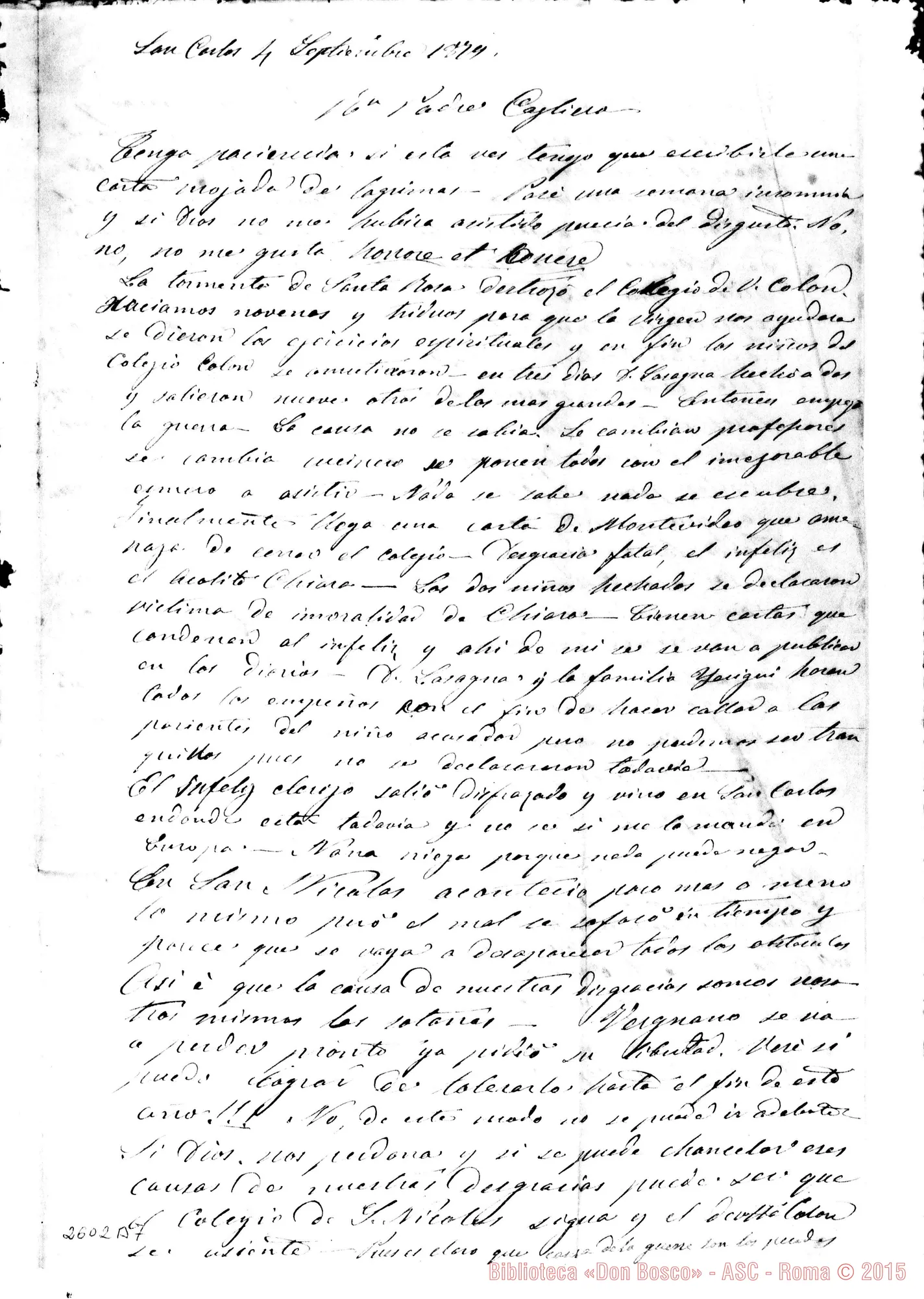Fotogramma B 7 — Bodrato - Cagliero. S. Carlos, 4-09-1879