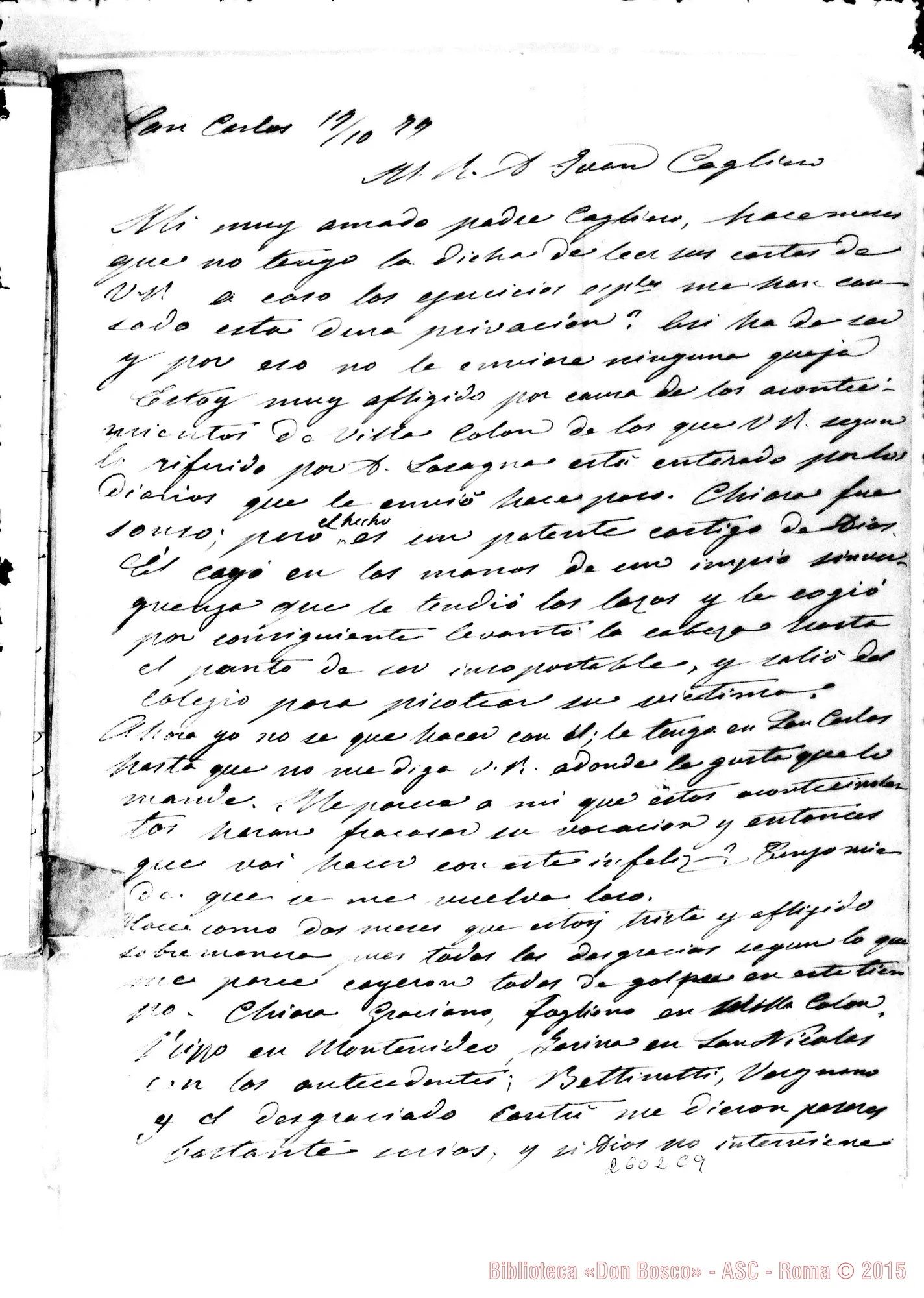 Fotogramma C 9 — Bodrato - Cagliero. S. Carlos, 17-10-1879