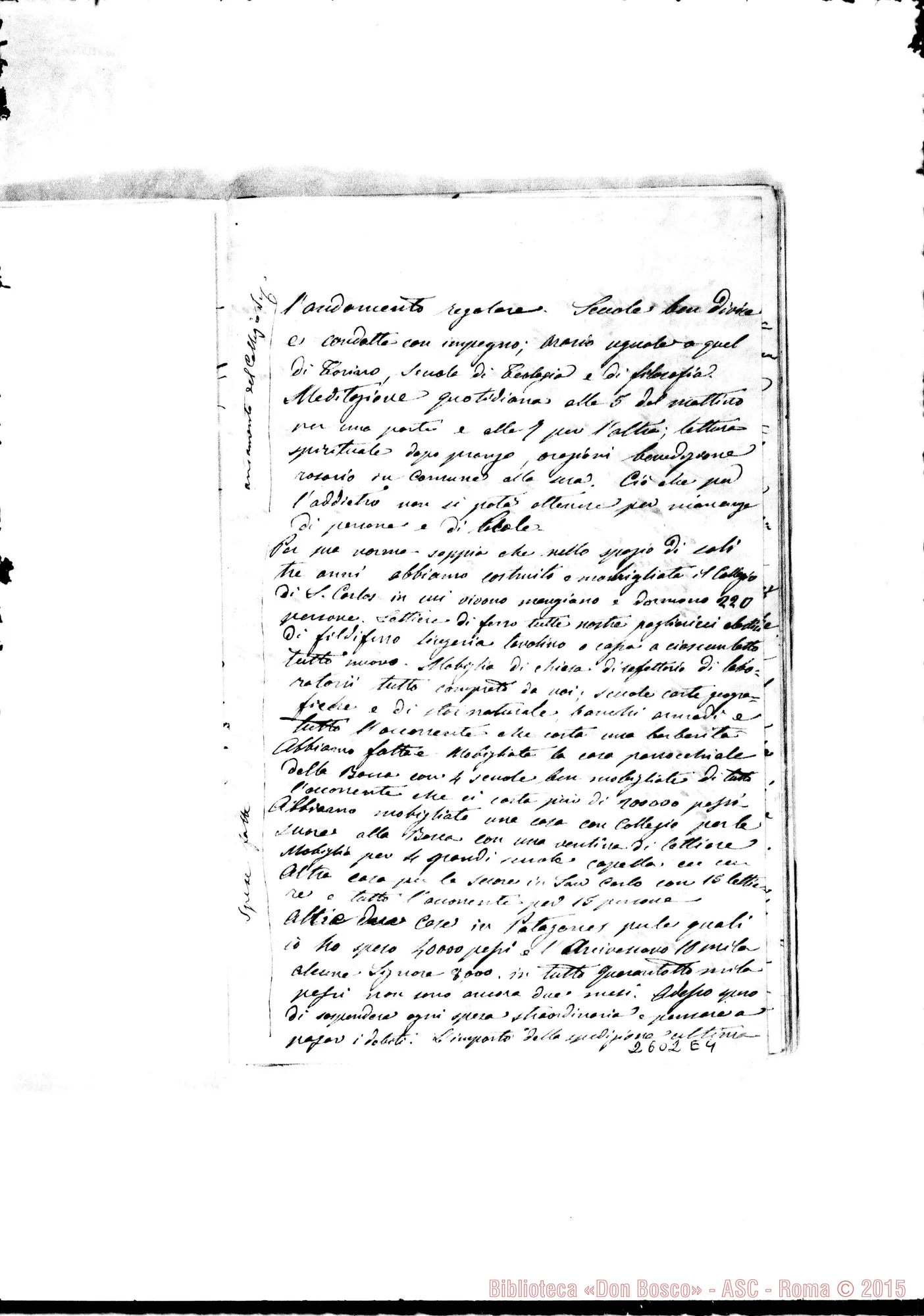 Fotogramma E 4 — Bodrato - D. Rua. Almagro, 23-02-1880. Autogr. Rua