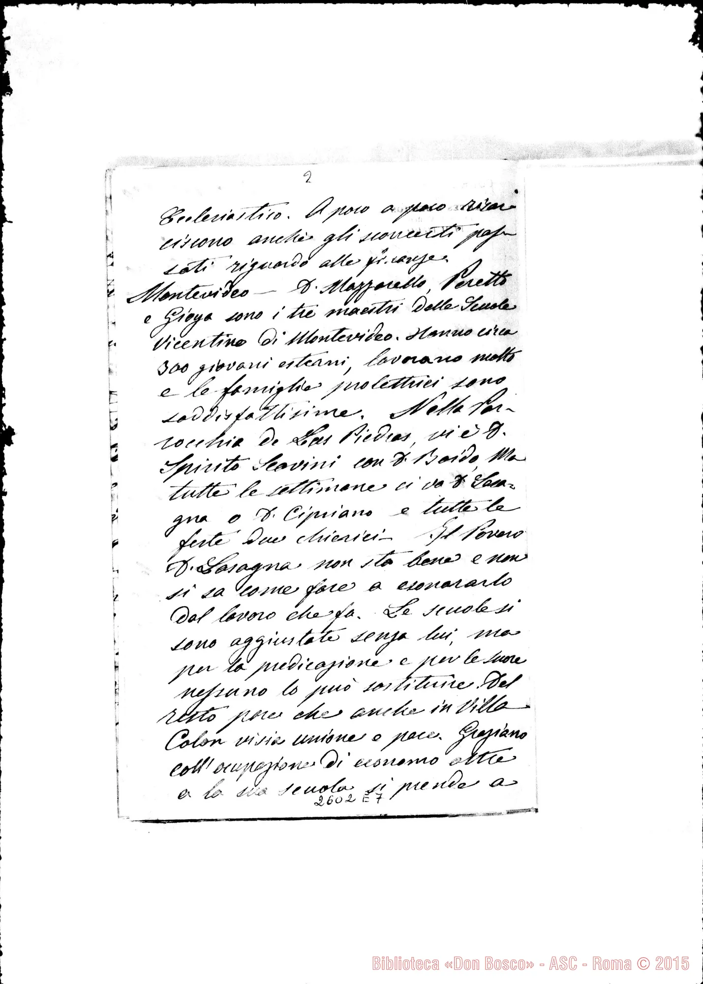 Fotogramma E 7 — Bodrato - D. Bosco. Almagro, 6-04-1880