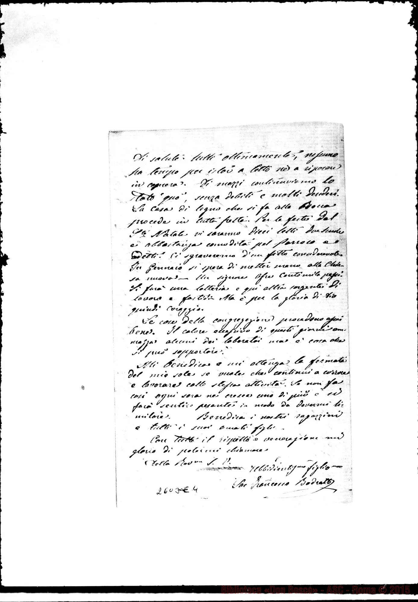 Fotogramma E 4 — Bodrato - D. Bosco. Buenos Aires, 4-11-1877