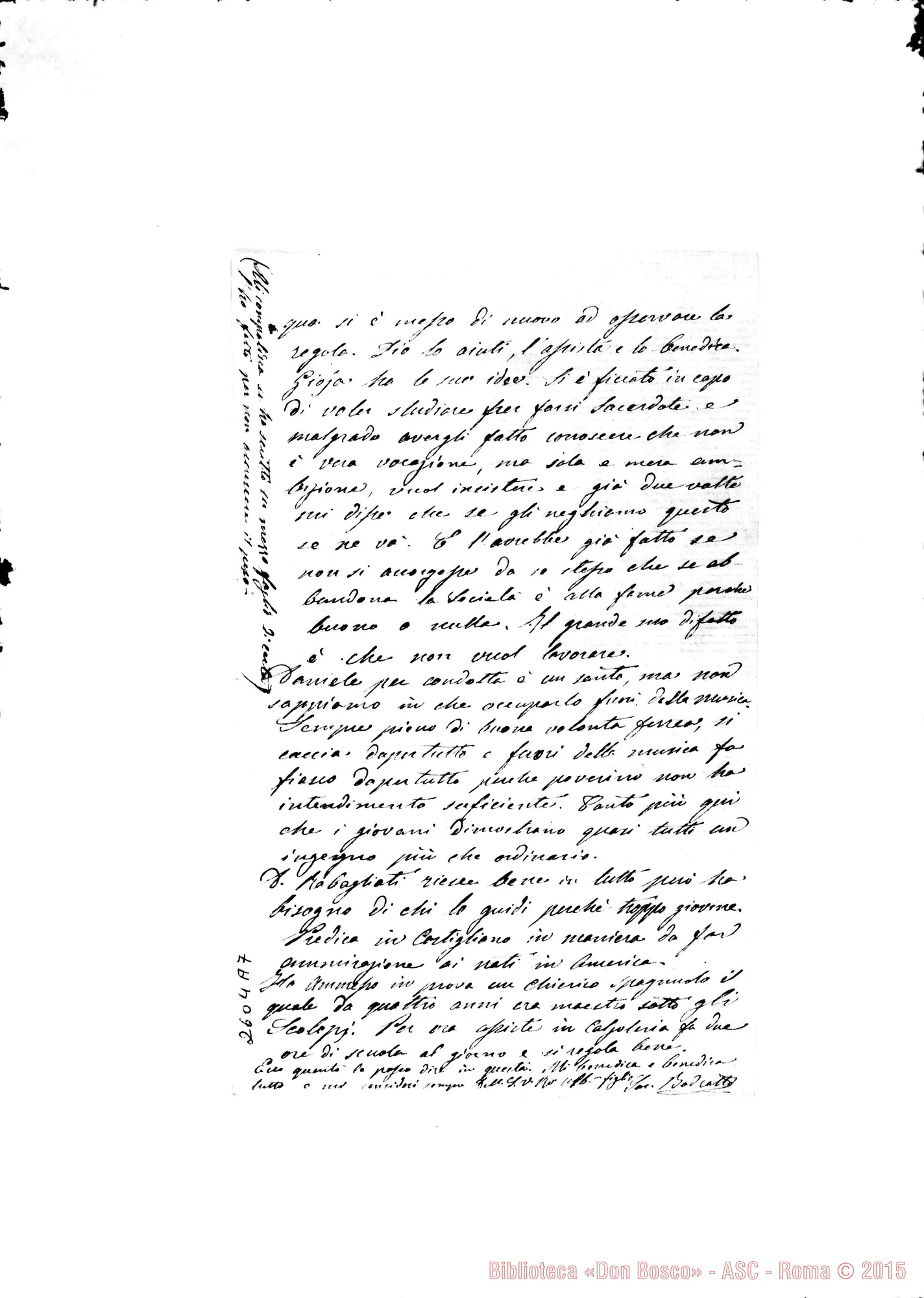Fotogramma A 7 — Bodrato - D. Bosco. Buenos Aires, 1-12-1877