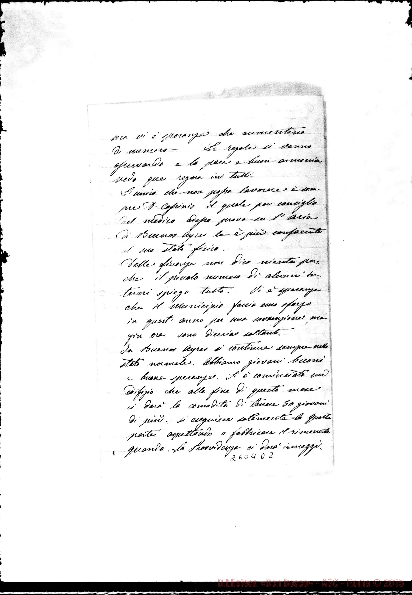 Fotogramma D 2 — Bodrato - D. Bosco. S. Nicolàs, 3-05-1878. Autogr. Bosco E Rua