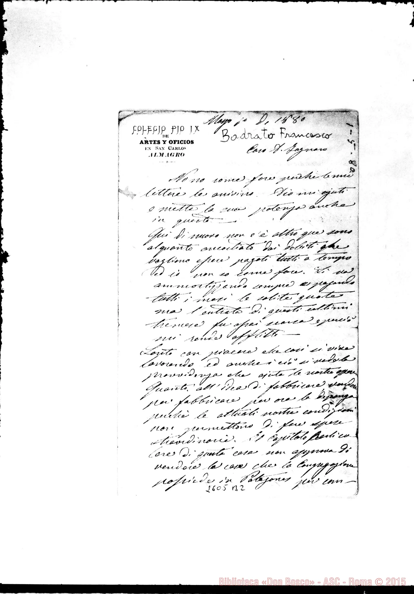 Fotogramma B 2 — Bodrato - Fagnano. Almagro, 1-05-1880
