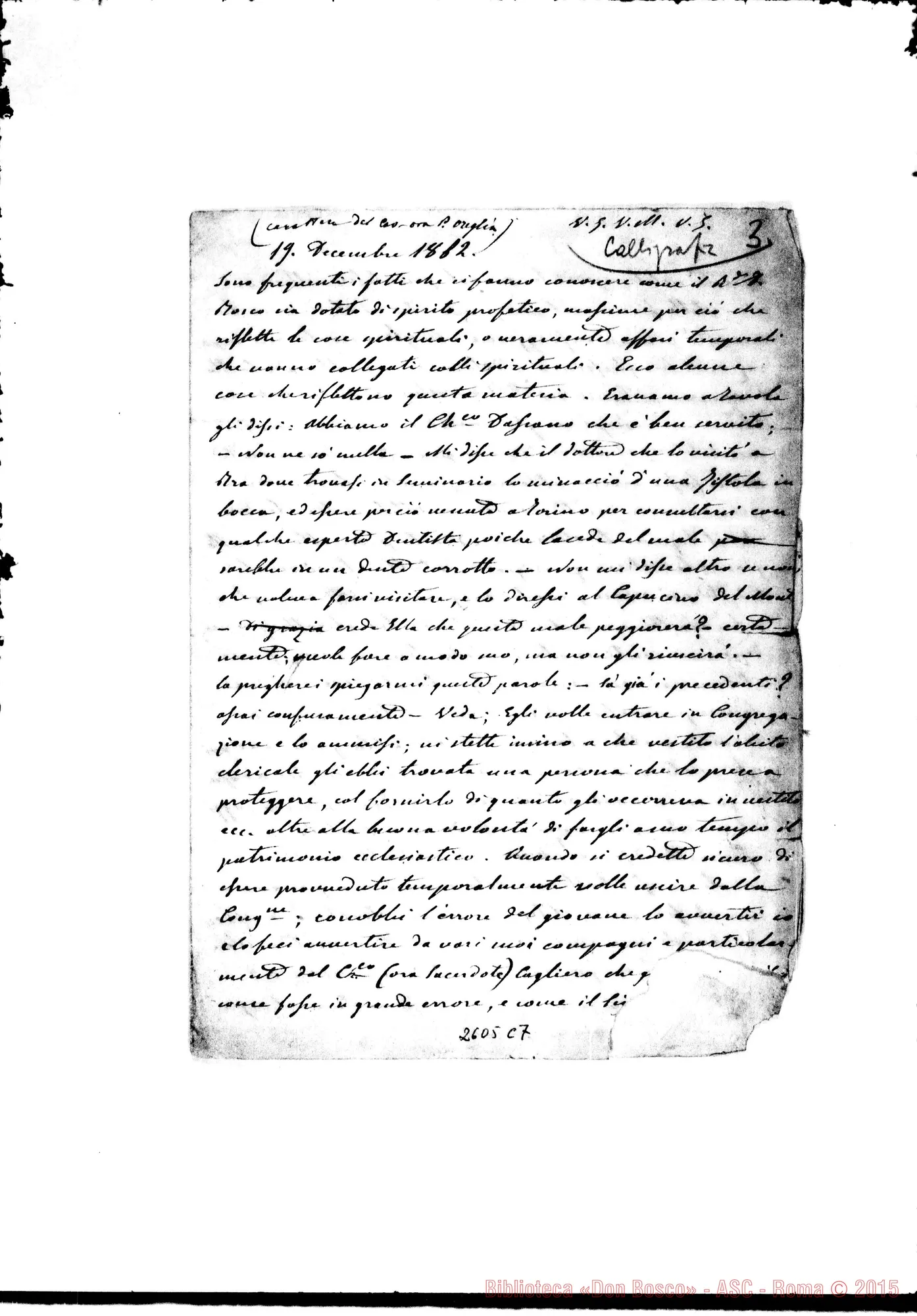 Fotogramma C 7 — Oreglia: su D. Bosco. 19-12-1862