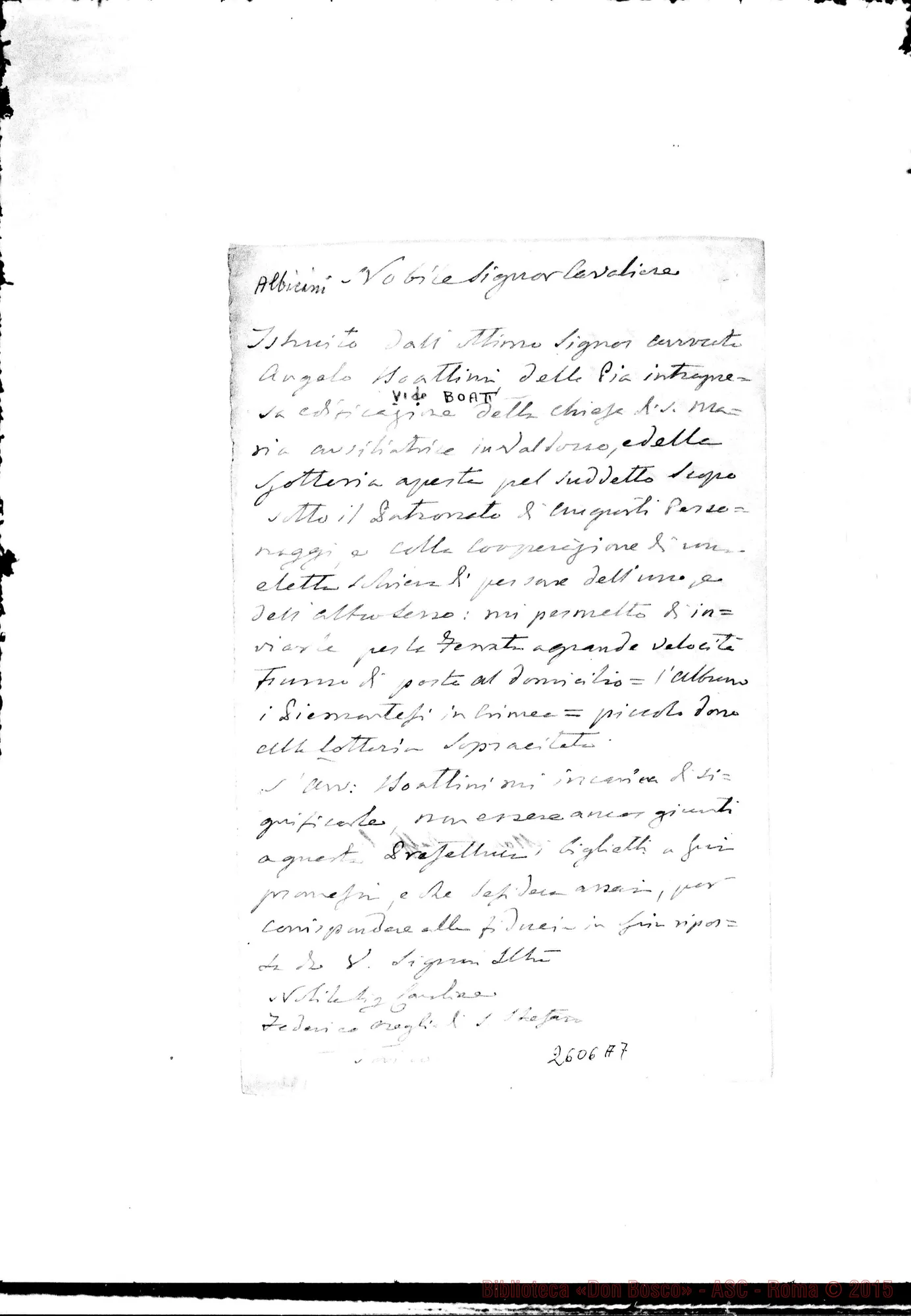 Fotogramma A 7 — Albicini - Oreglia. Forlì, 29-10-1866