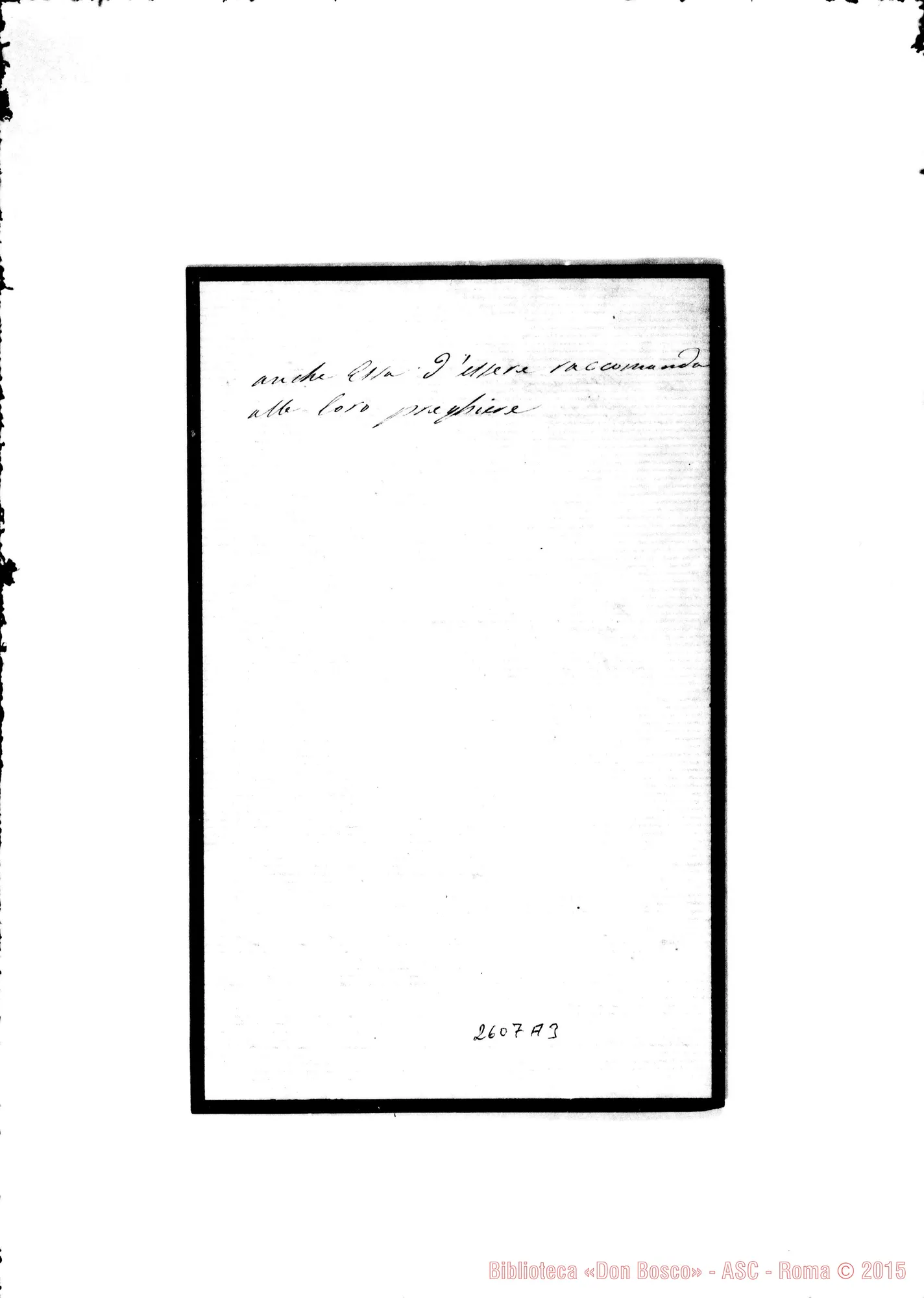 Fotogramma A 3 — Antonelli Camilla - Oreglia. Roma, 6-01-1869