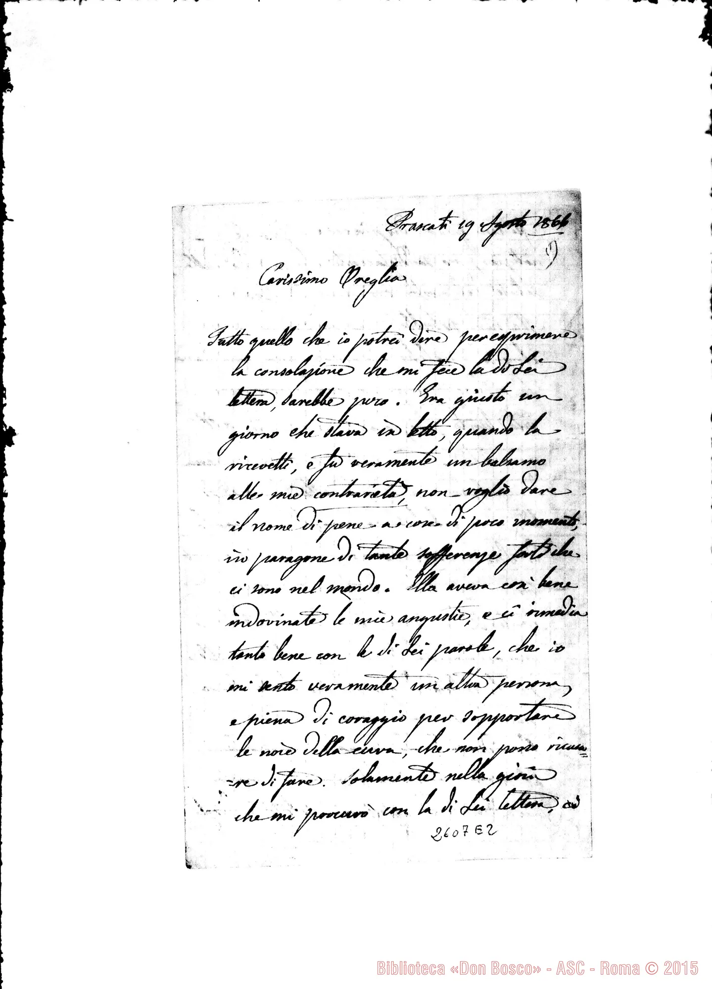 Fotogramma E 2 — Bentivoglio Anna - Oreglia. Frascati, 19-08-1866