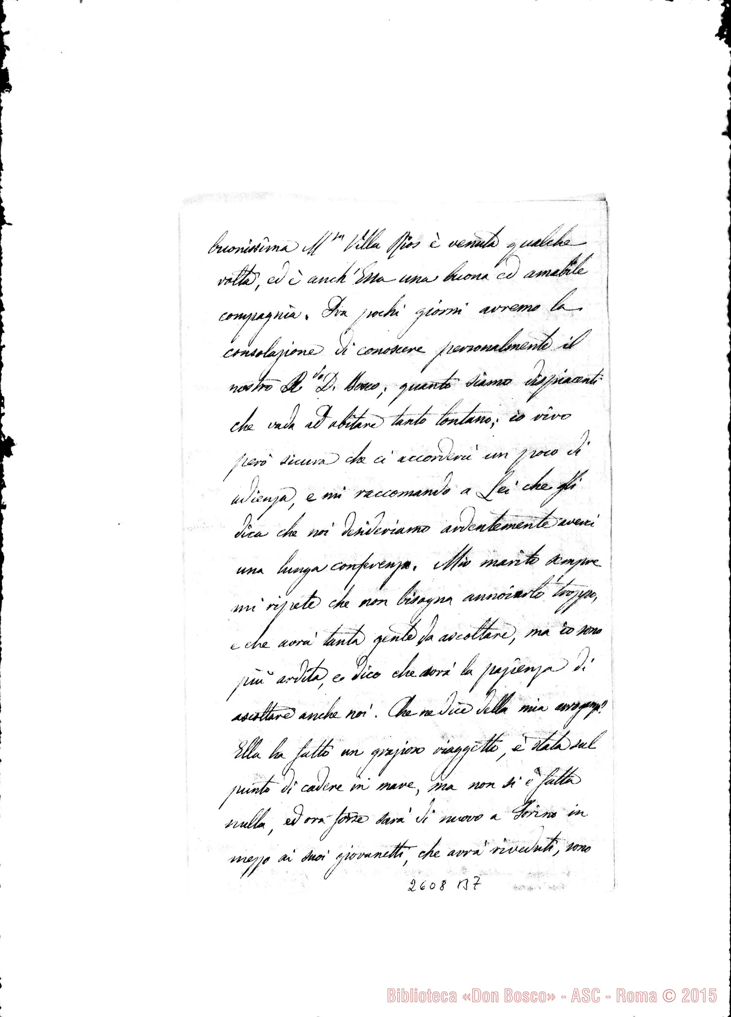 Fotogramma B 7 — Bentivoglio Anna - Oreglia. Roma, 27-12-1866