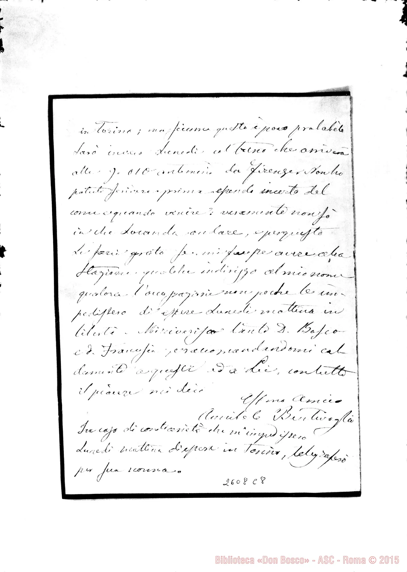Fotogramma C 8 — Bentivoglio Annibaie - Oreglia. Roma, 5-06-1868